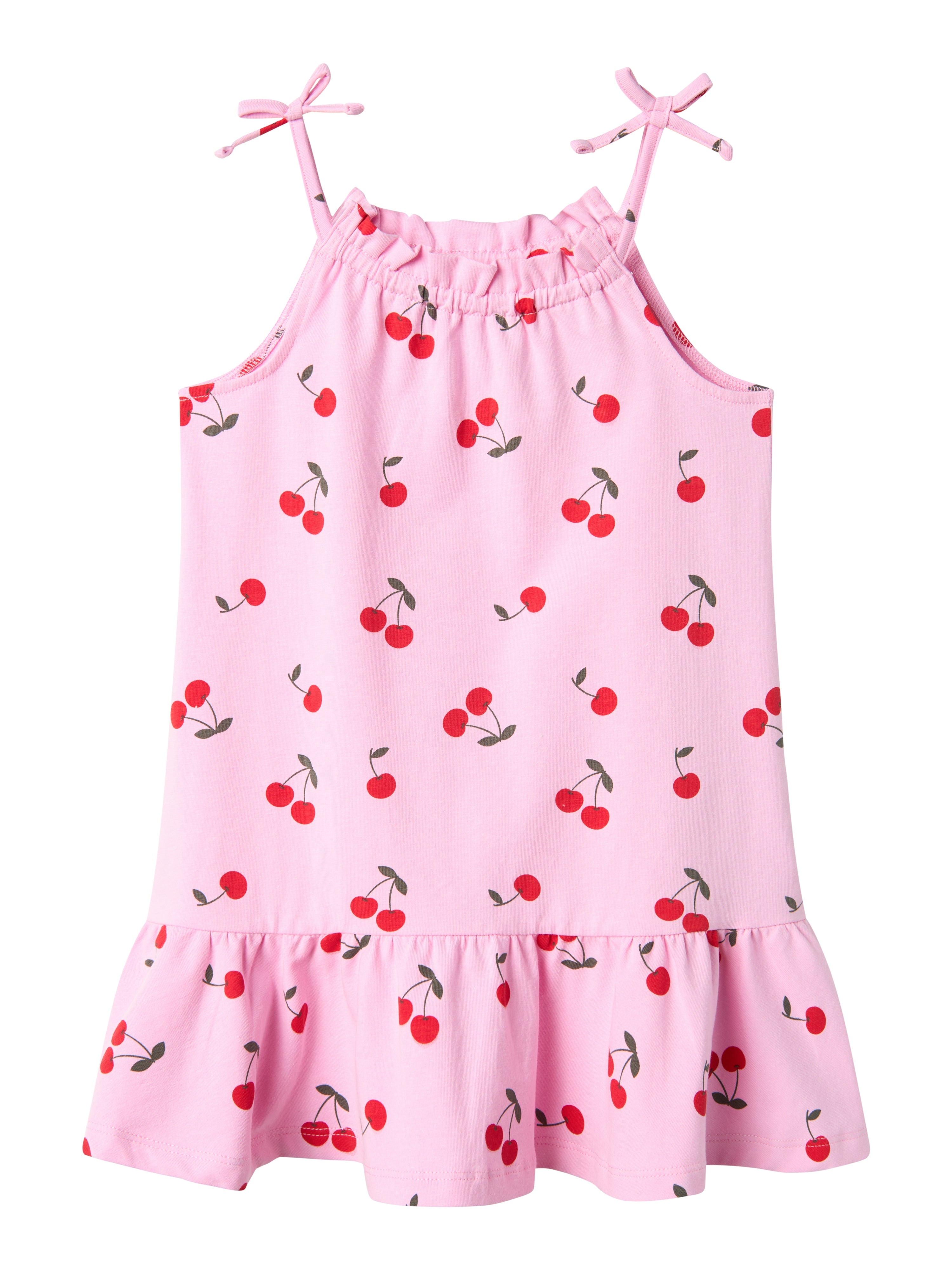 Vestido Rosa Cerezas Mini