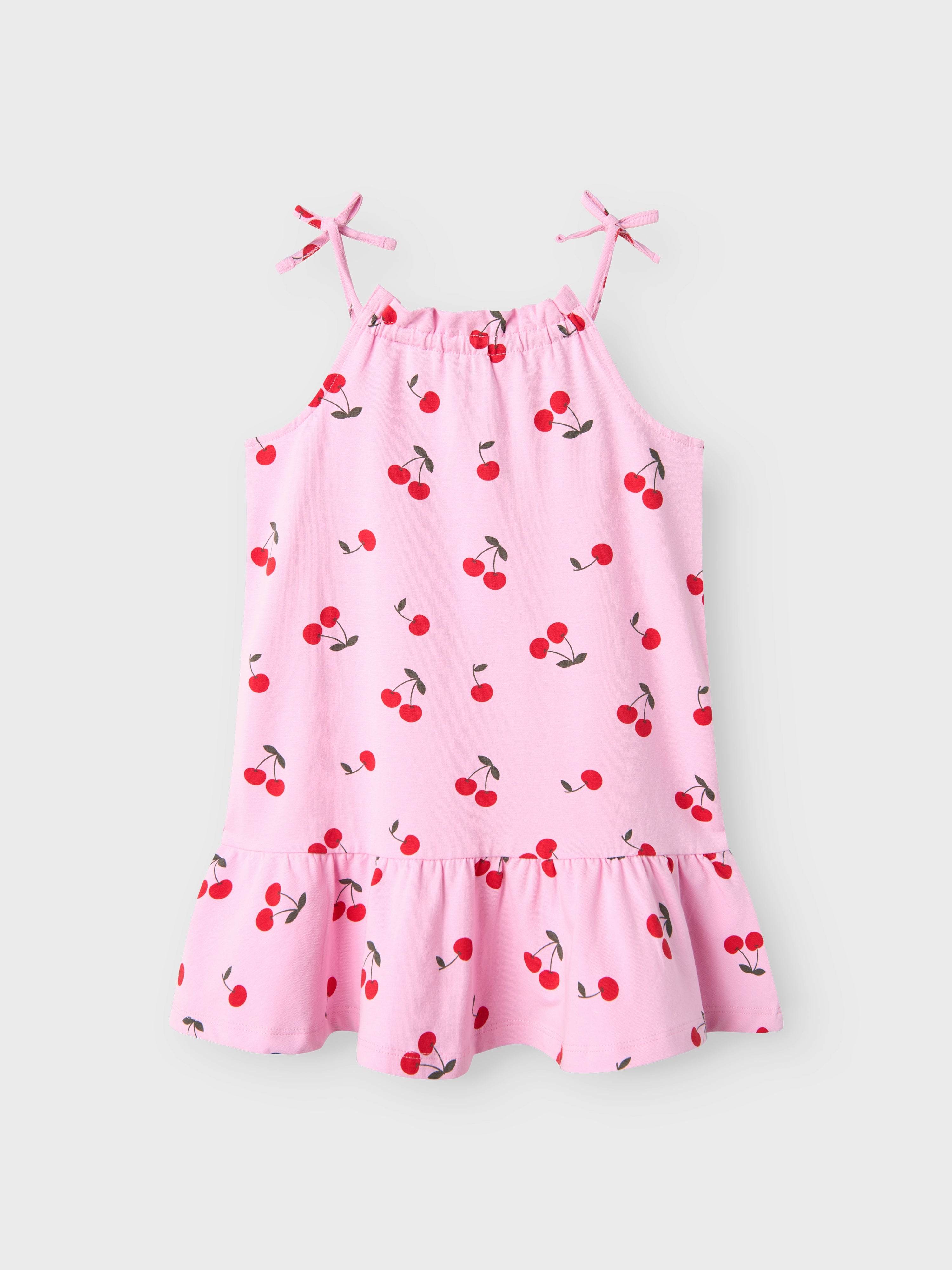 Vestido Rosa Cerezas Mini