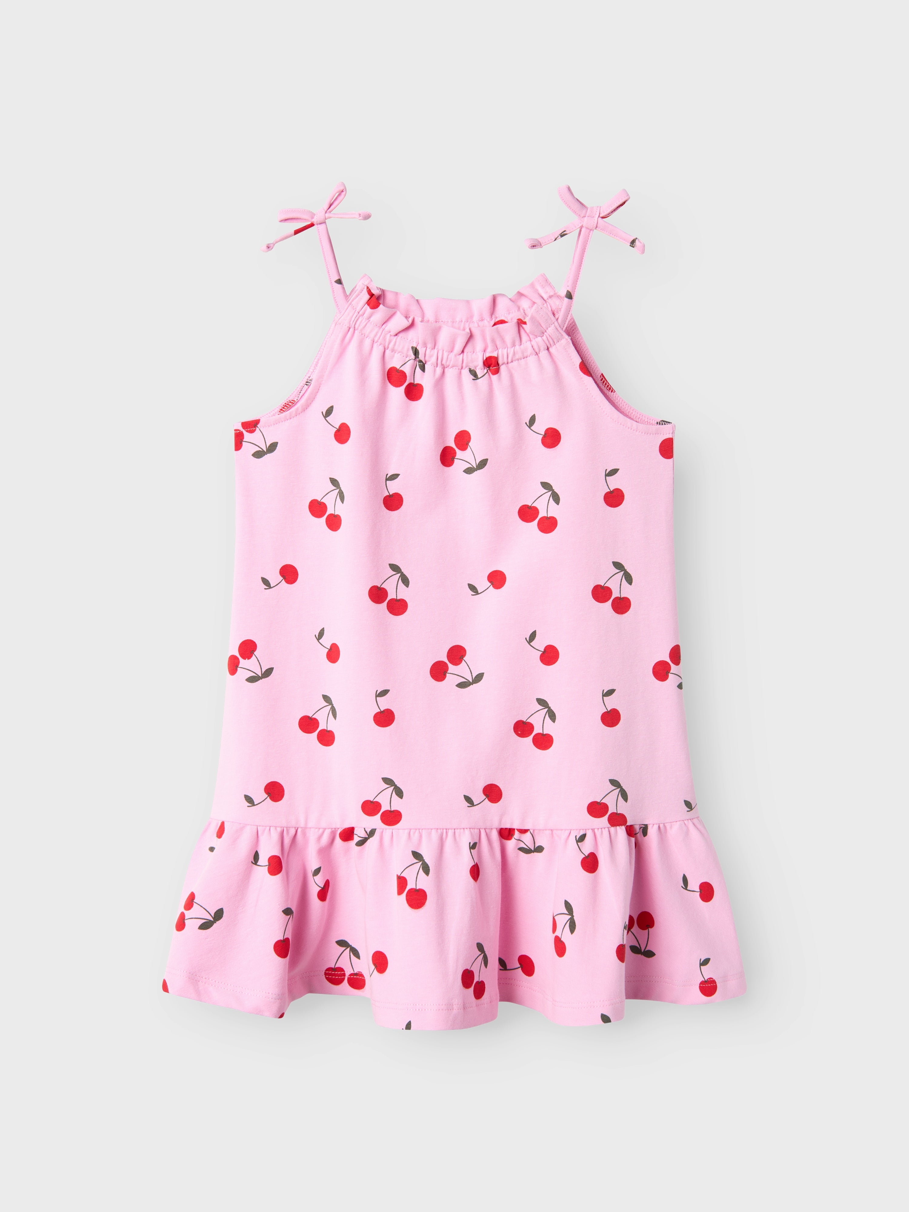 Vestido Rosa Cerezas Mini