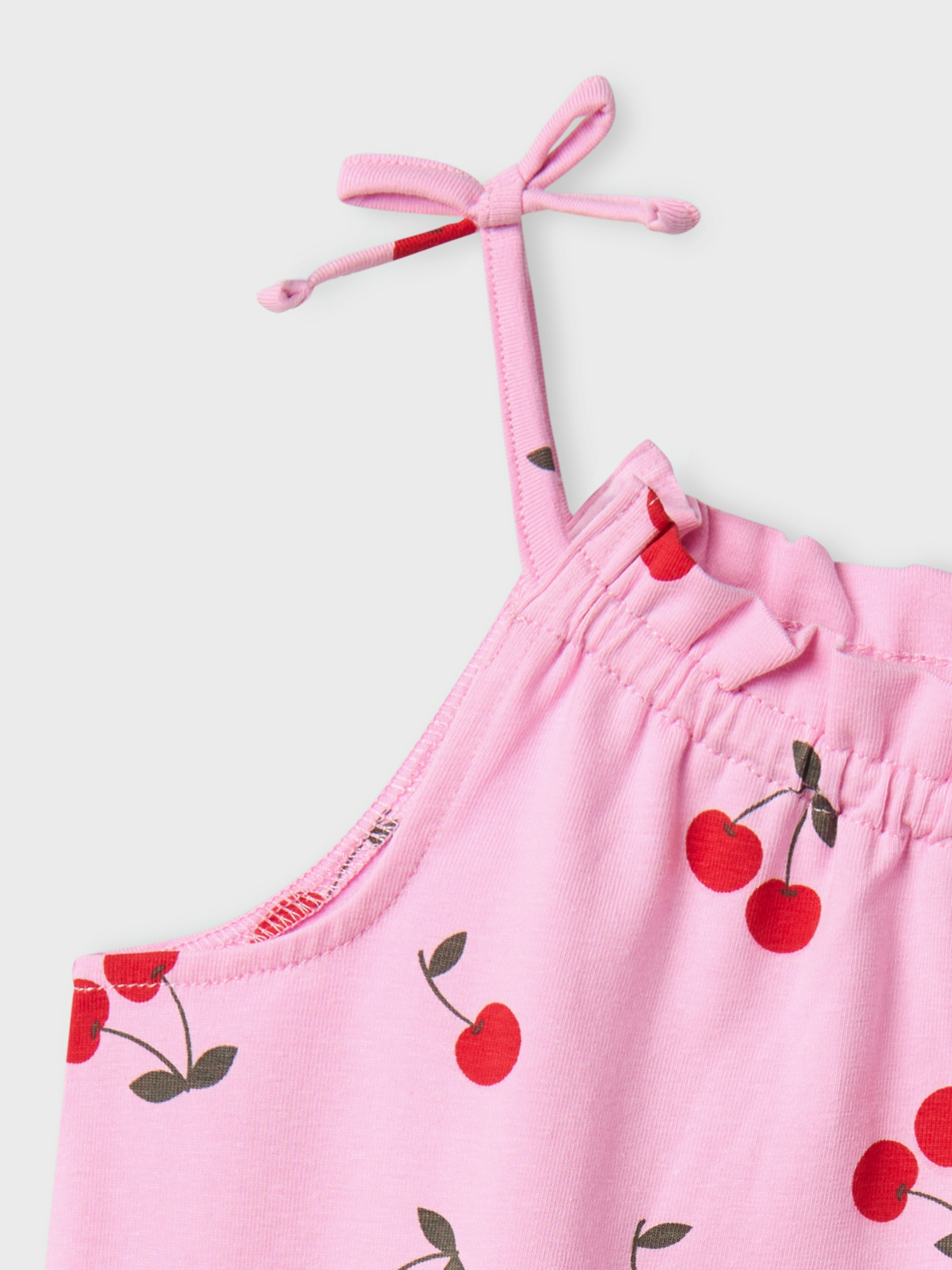 Vestido Rosa Cerezas Mini