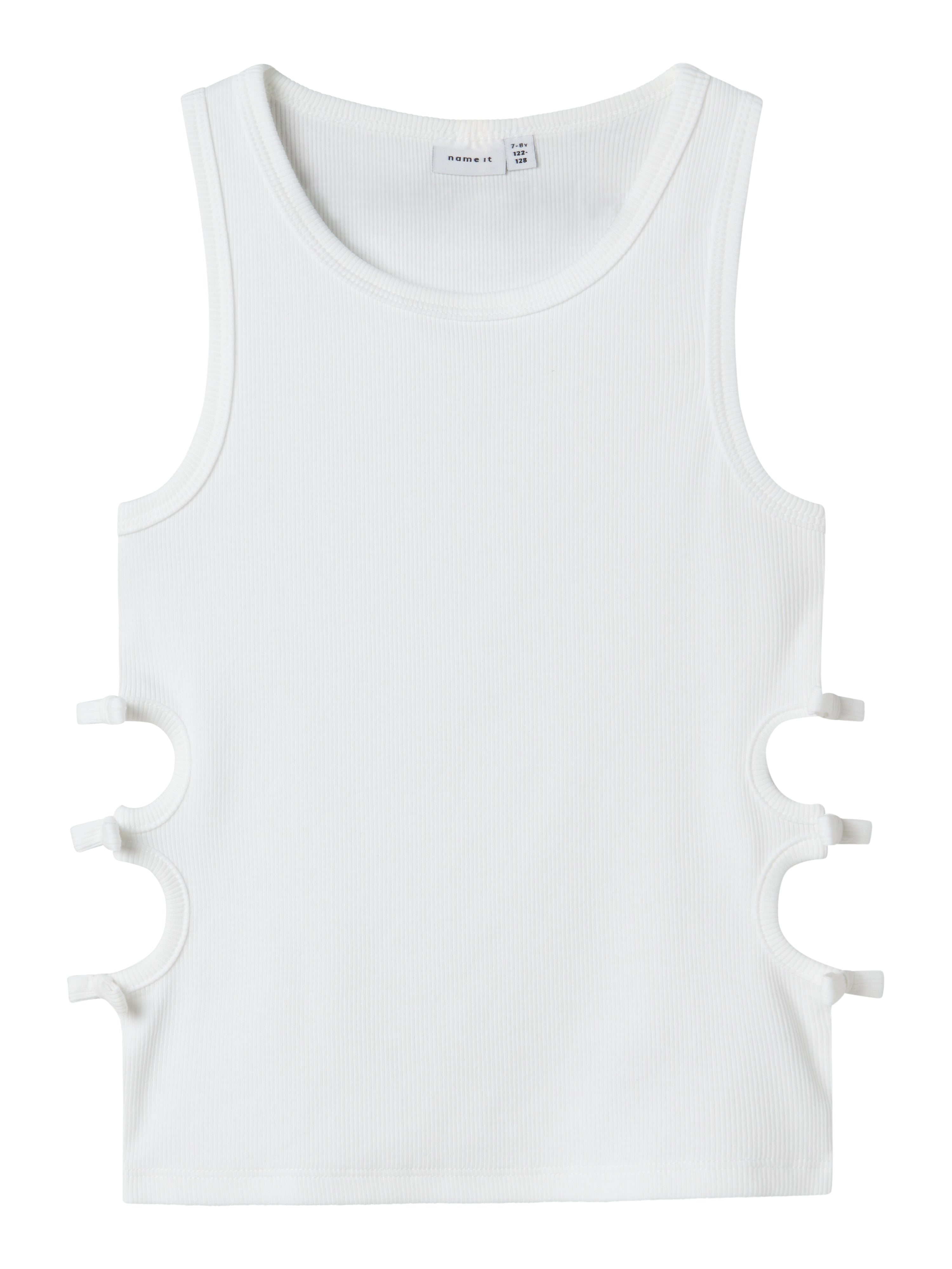 Camiseta Abertura Lazo Blanca Kid