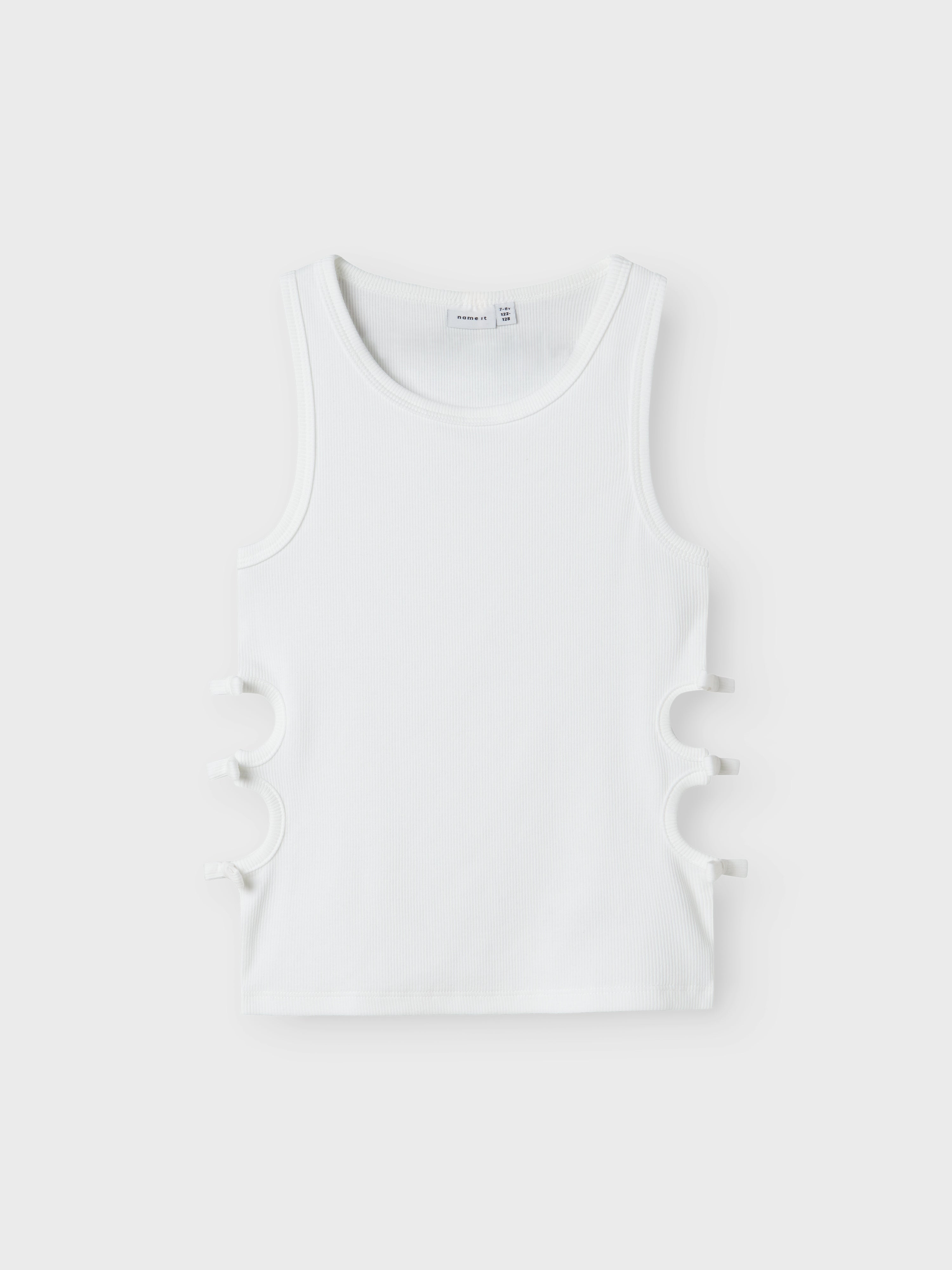 Camiseta Abertura Lazo Blanca Kid