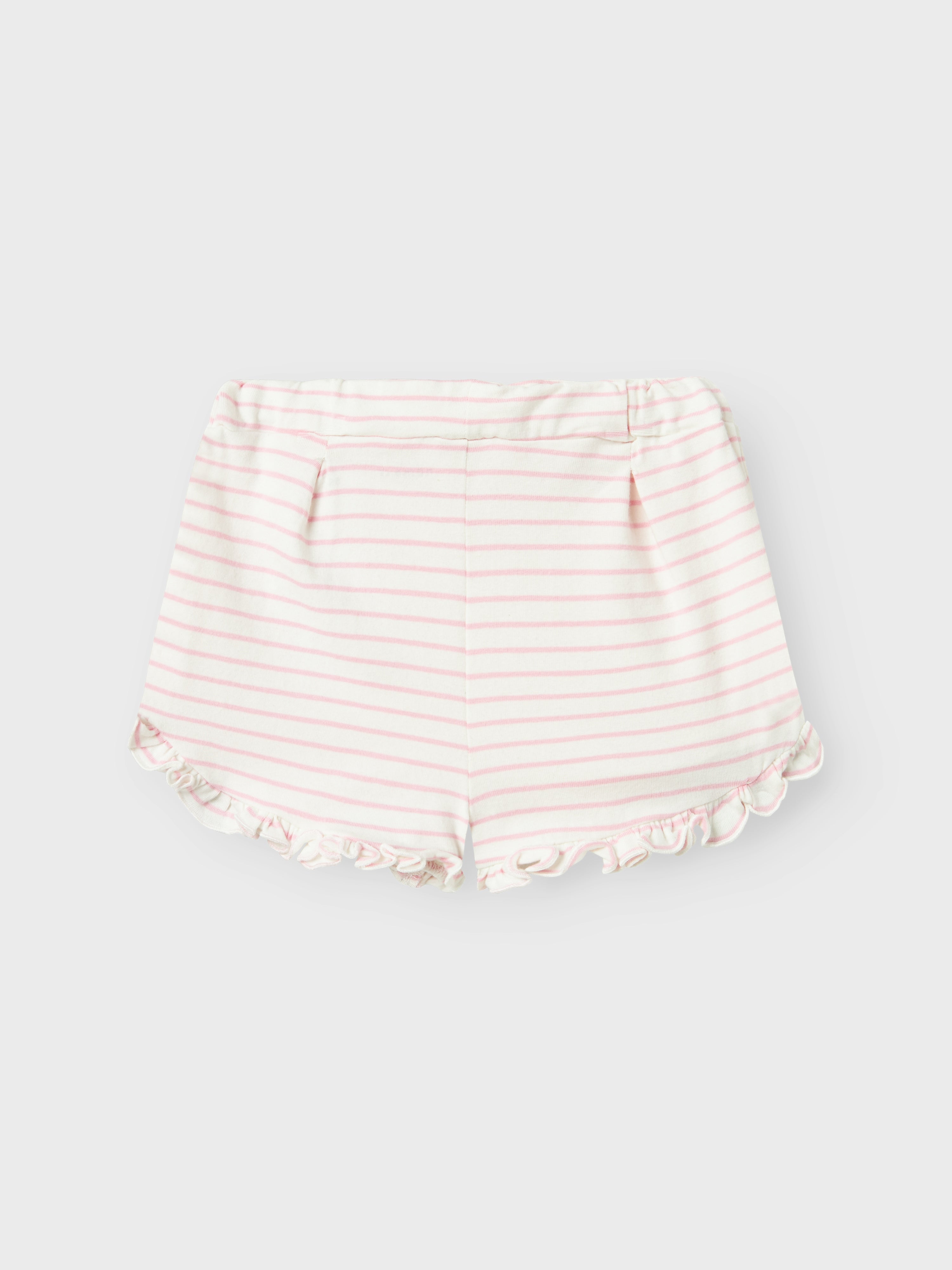 Short Rayas Volantes Bebé Rosa