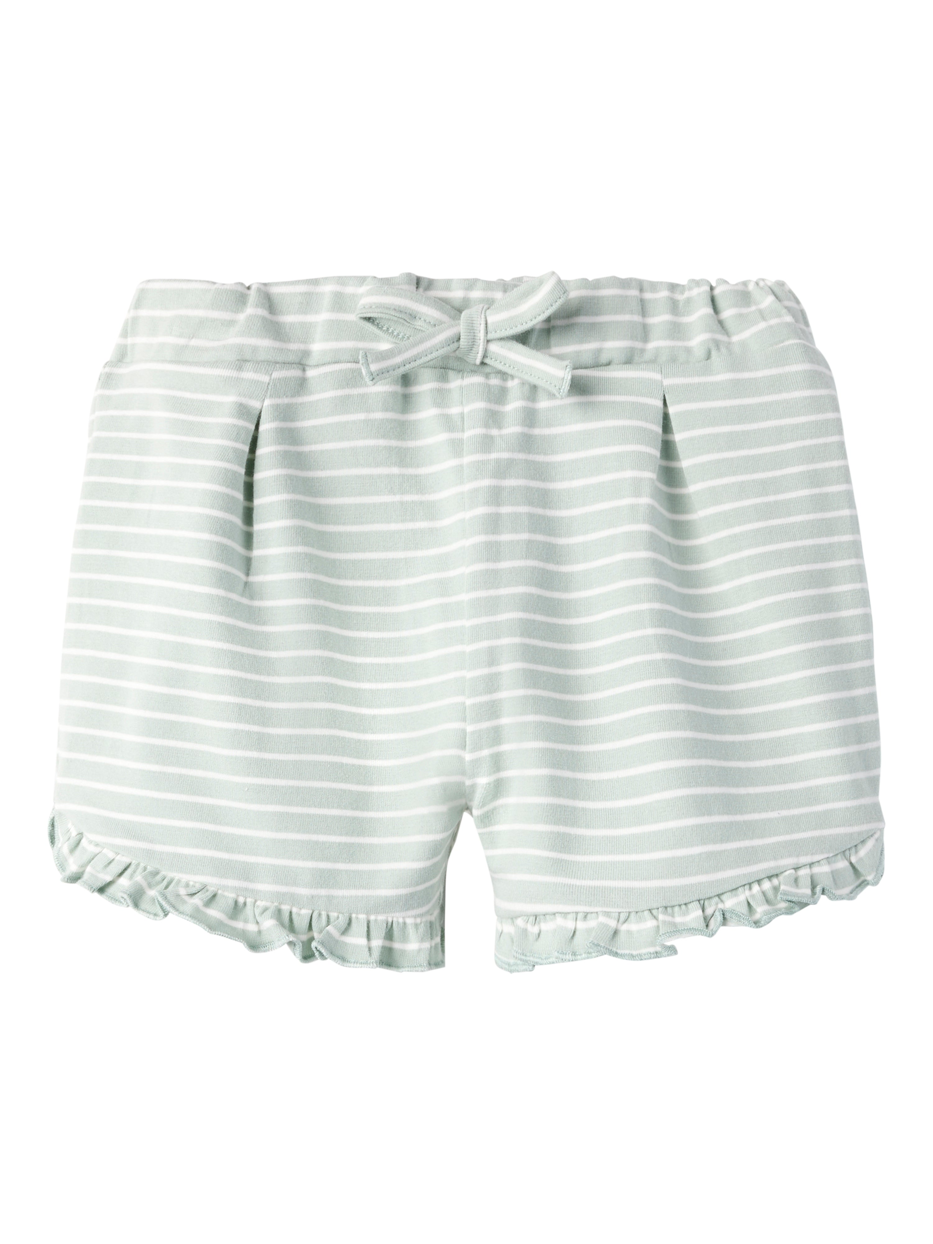 Short Rayas Volantes Bebé Verde