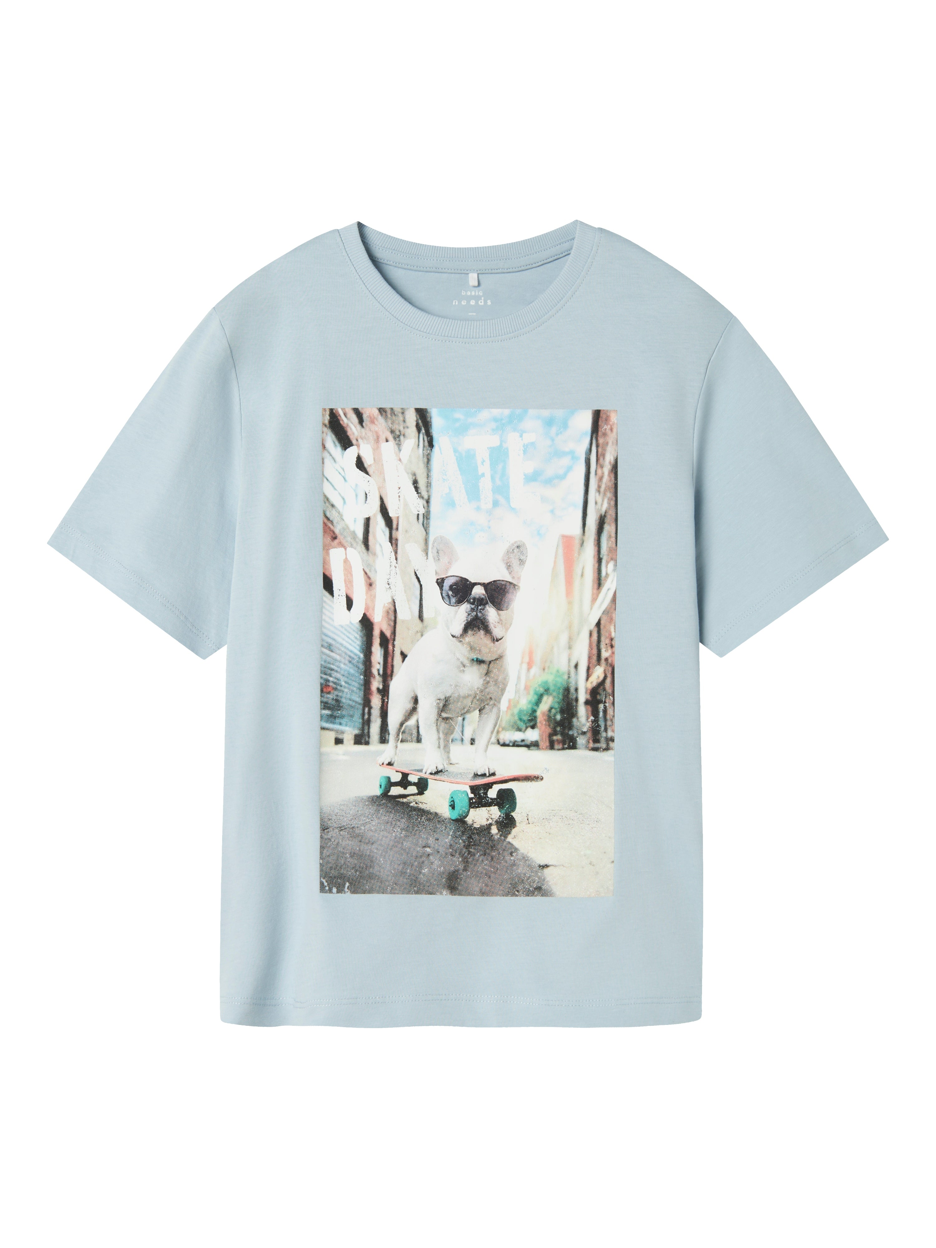 Camiseta Perro Skate Azul Kid