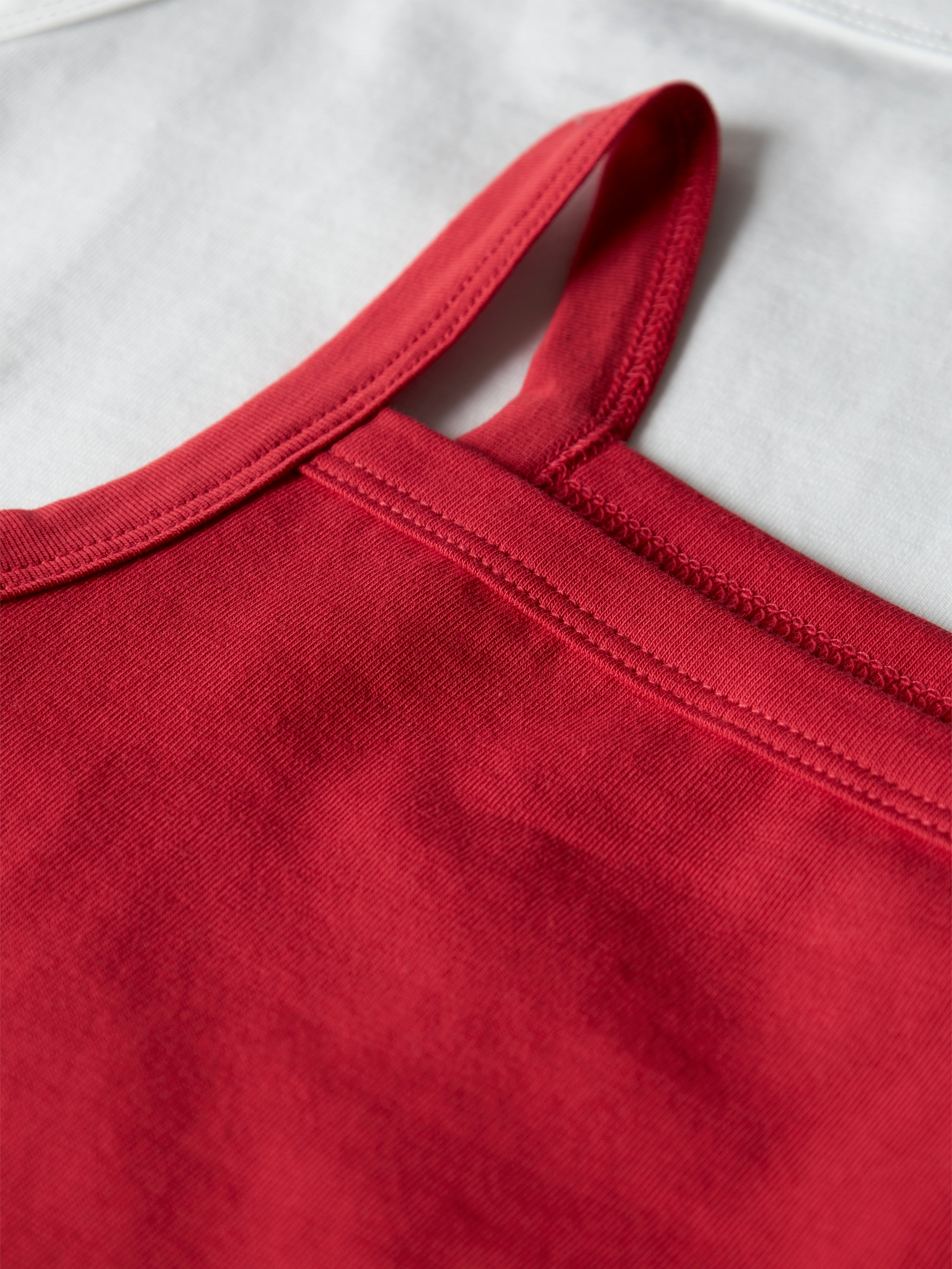 Crop Top Pack2 Blanco/Rojo Kid