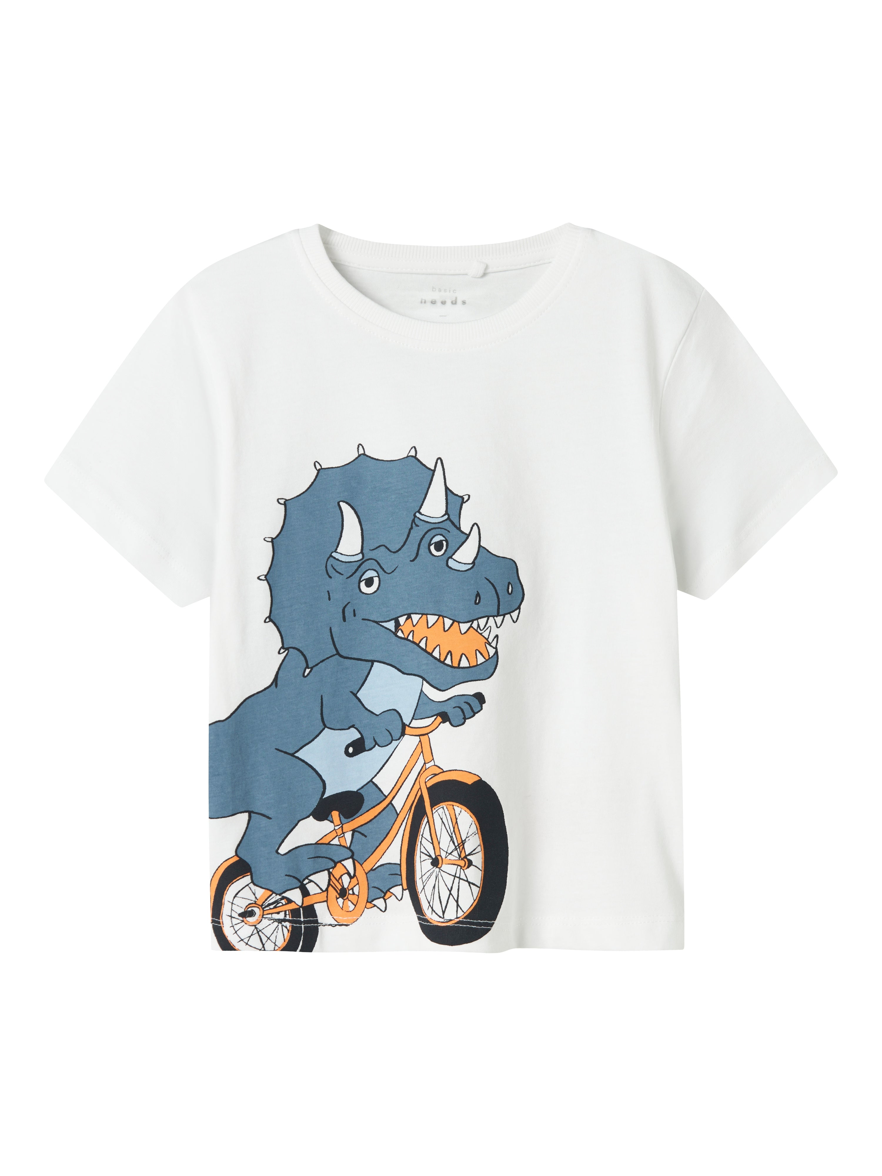 Camiseta Dino Bici Blanca Mini