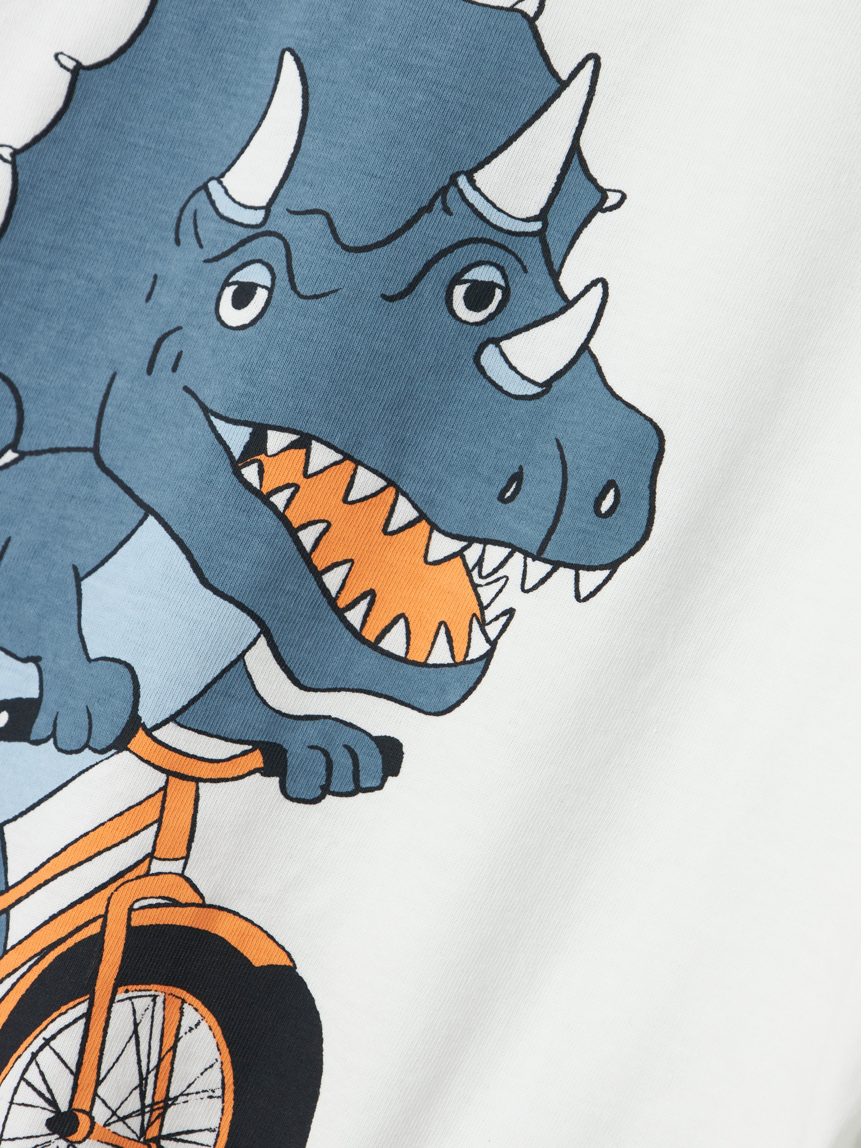 Camiseta Dino Bici Blanca Mini