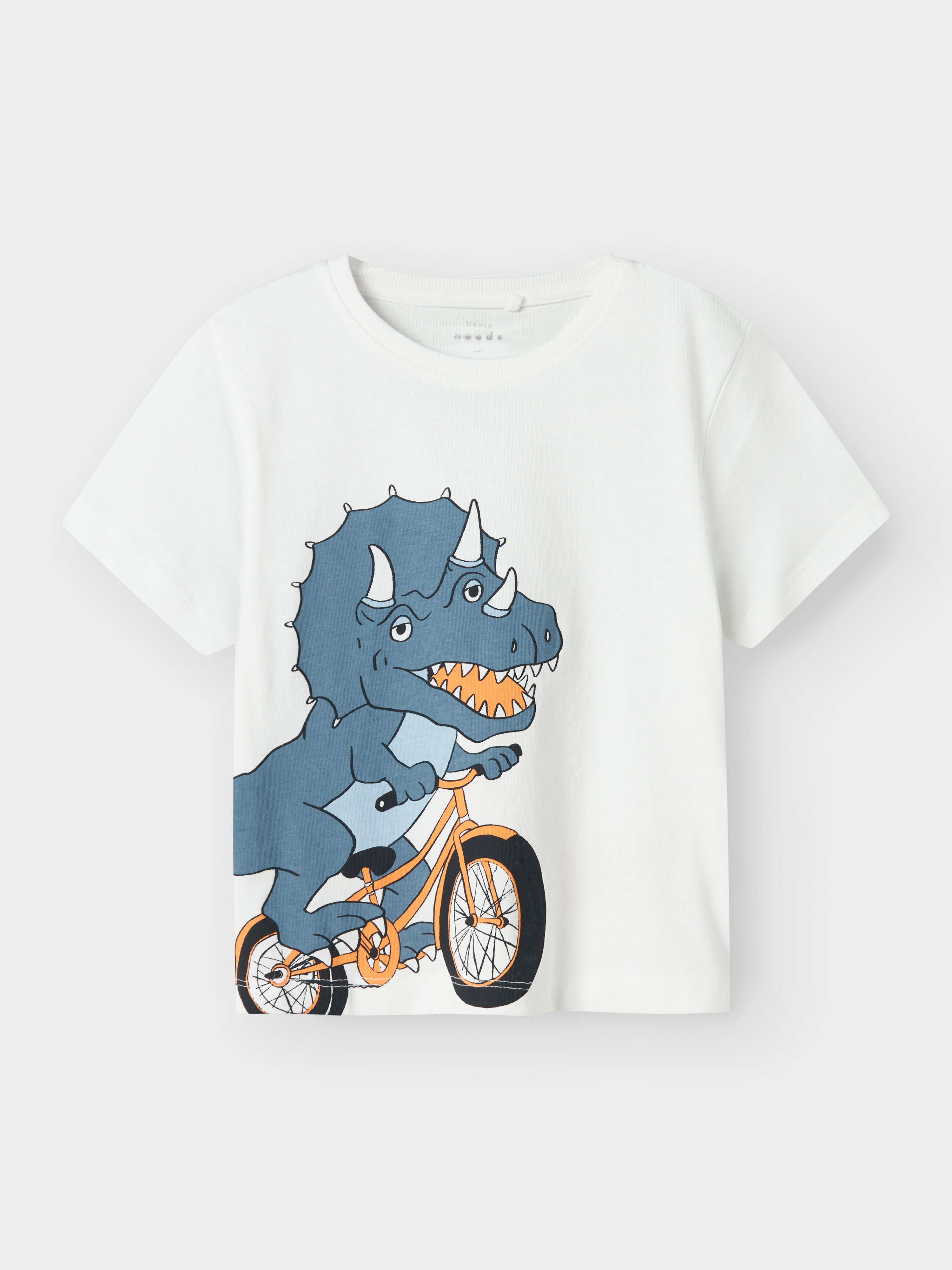 Camiseta Dino Bici Blanca Mini