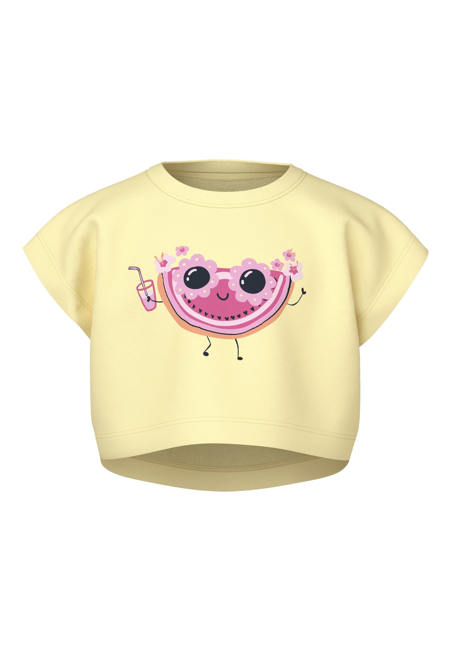 Camiseta Crop Watermelon Amarilla