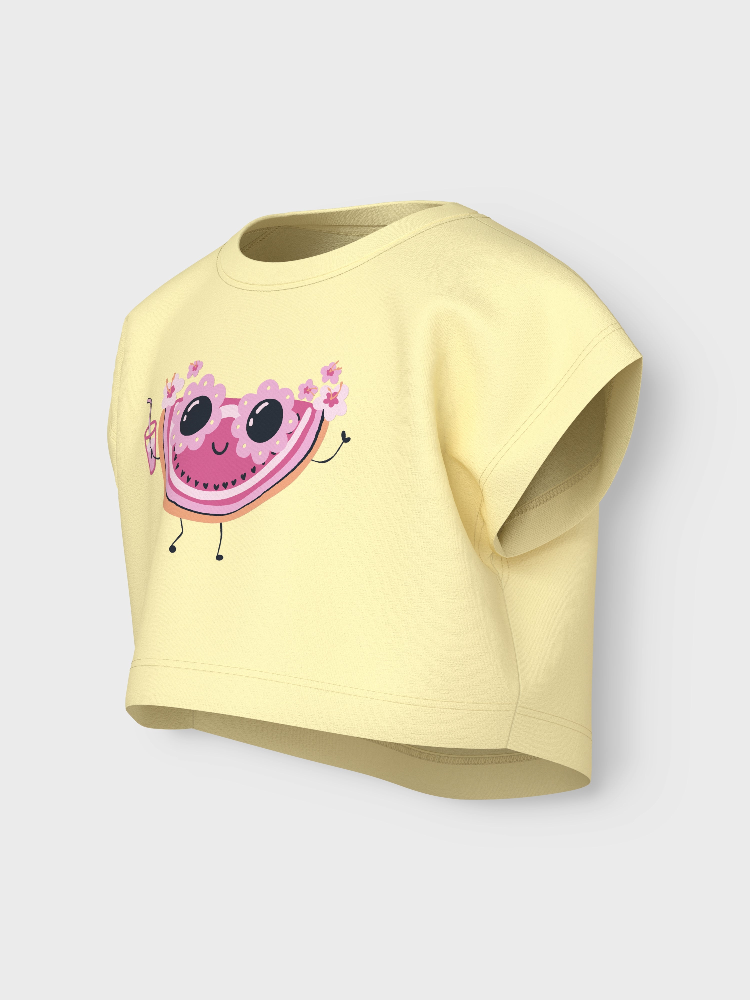 Camiseta Crop Watermelon Amarilla