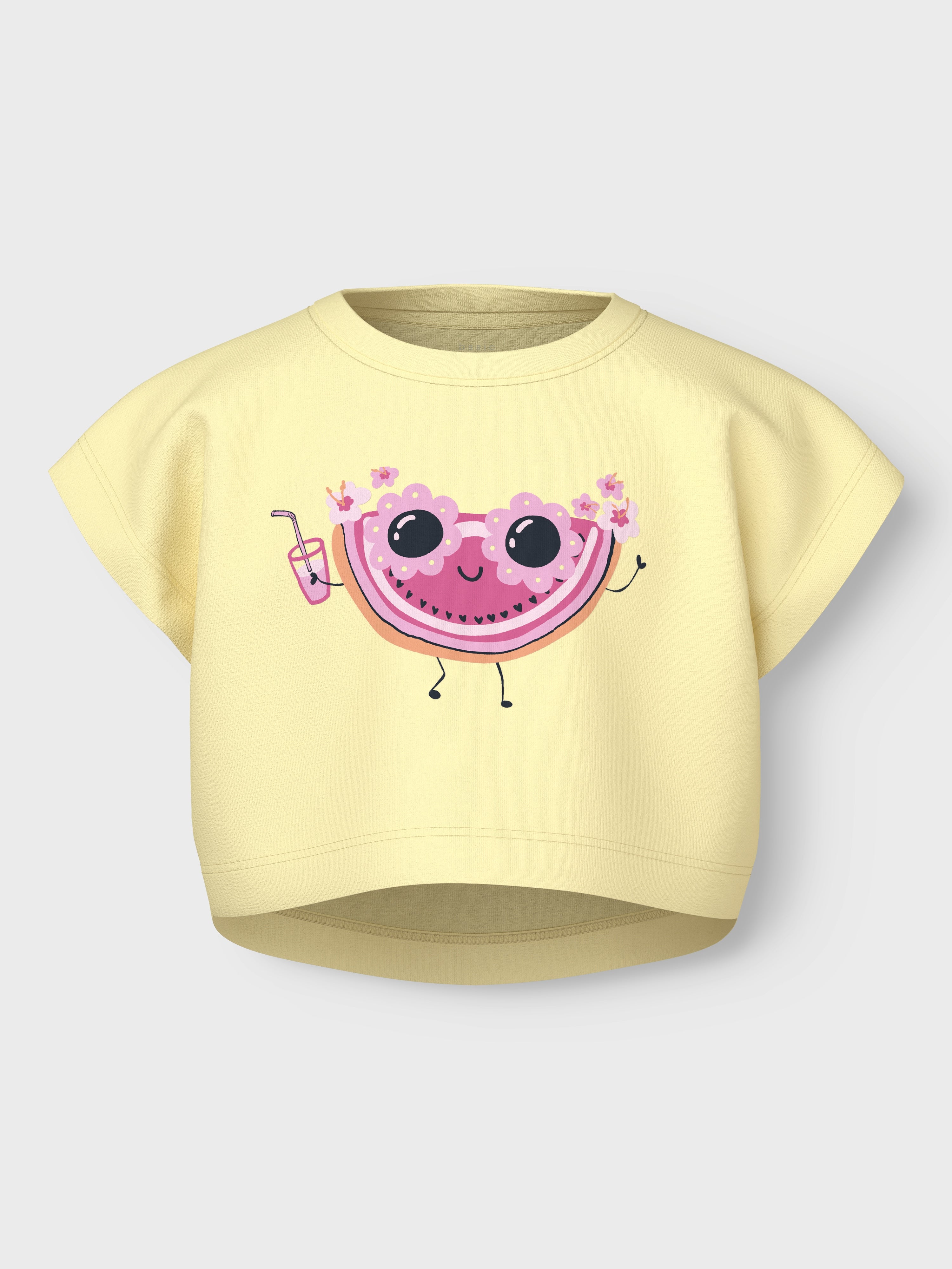 Camiseta Crop Watermelon Amarilla