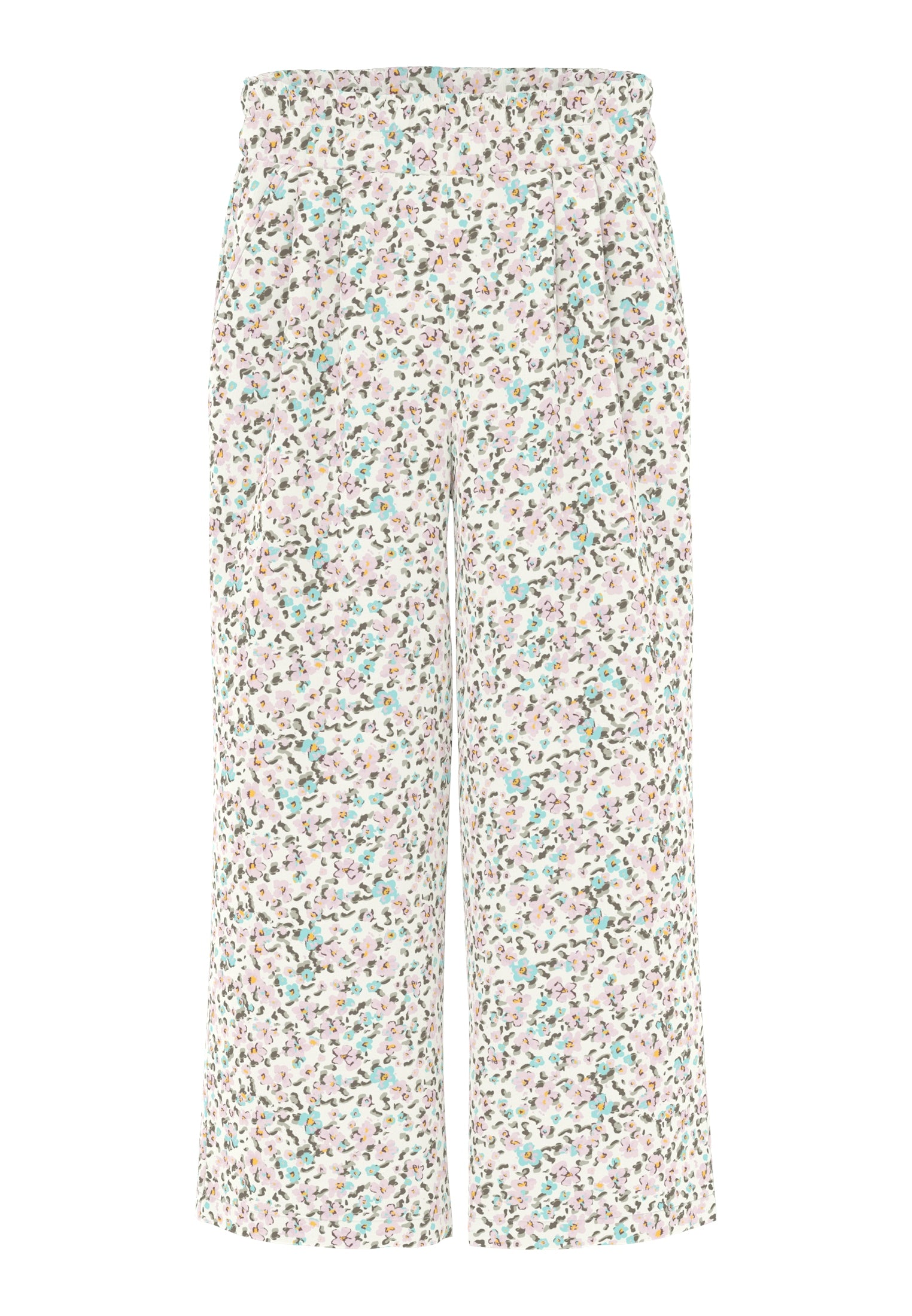 Pantalón Largo Floral Blanco Kid