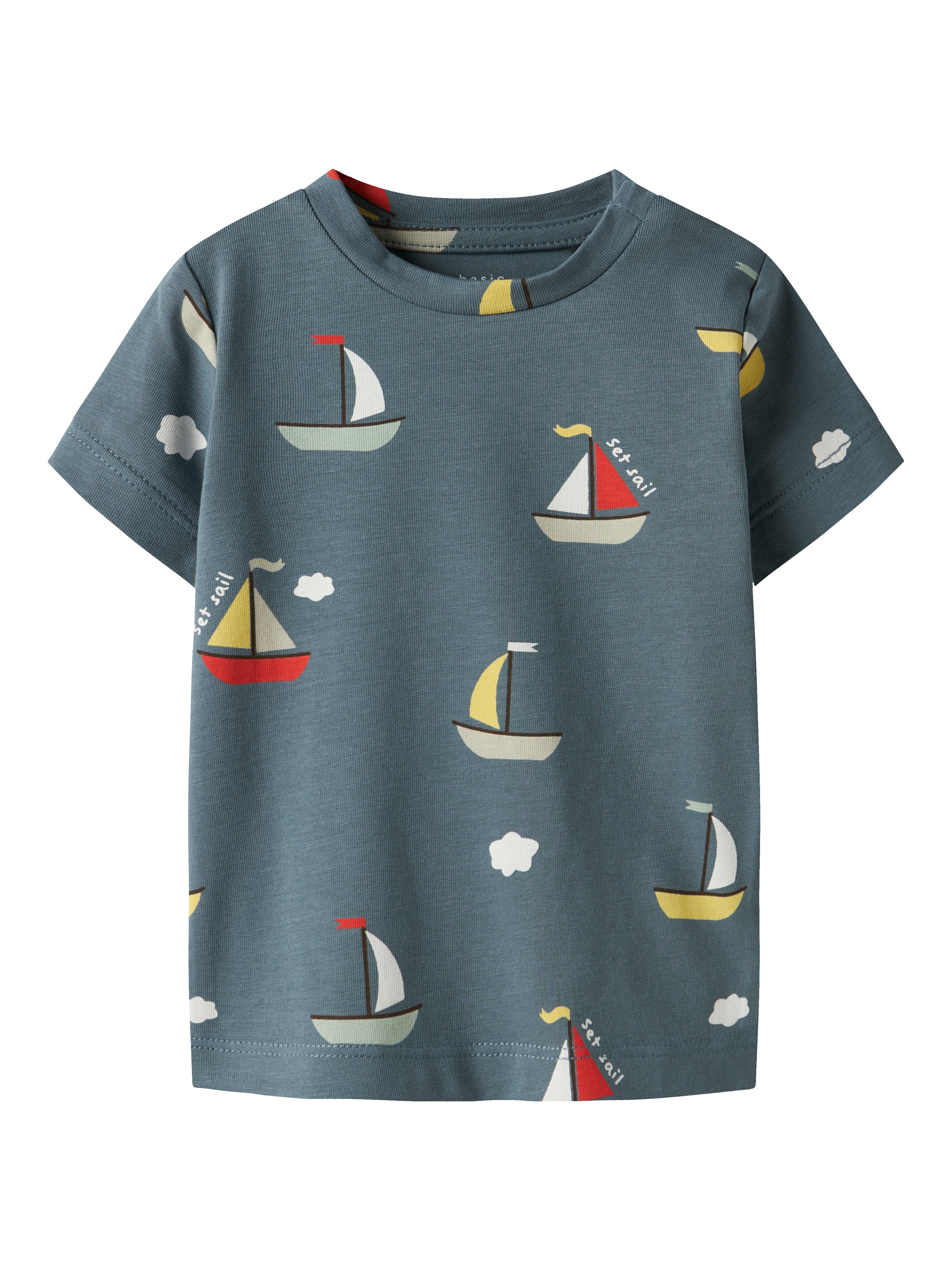 Camiseta Azul Barco Bebé