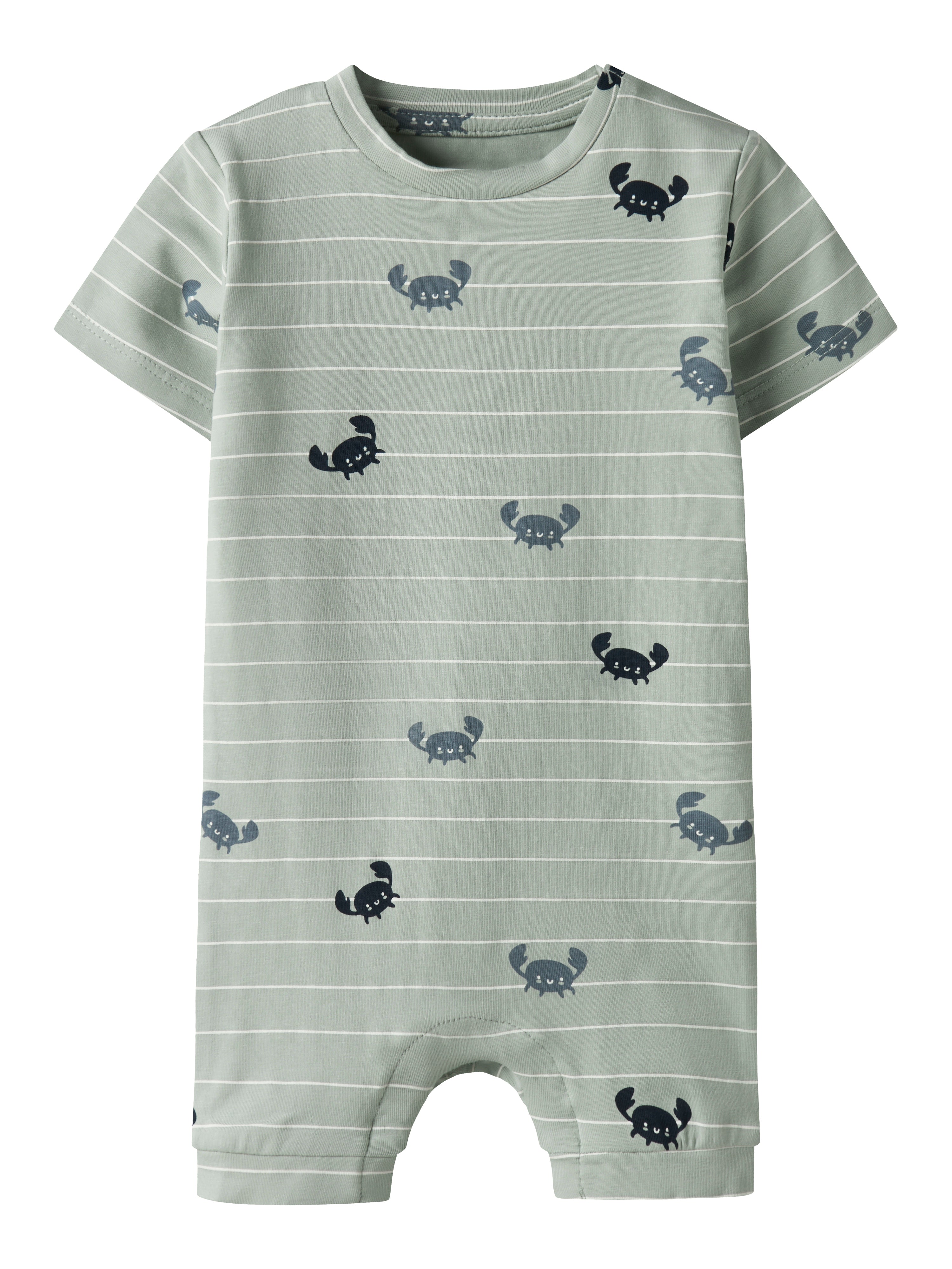 Ranita/Pijama Cangrejos Rayas Verde