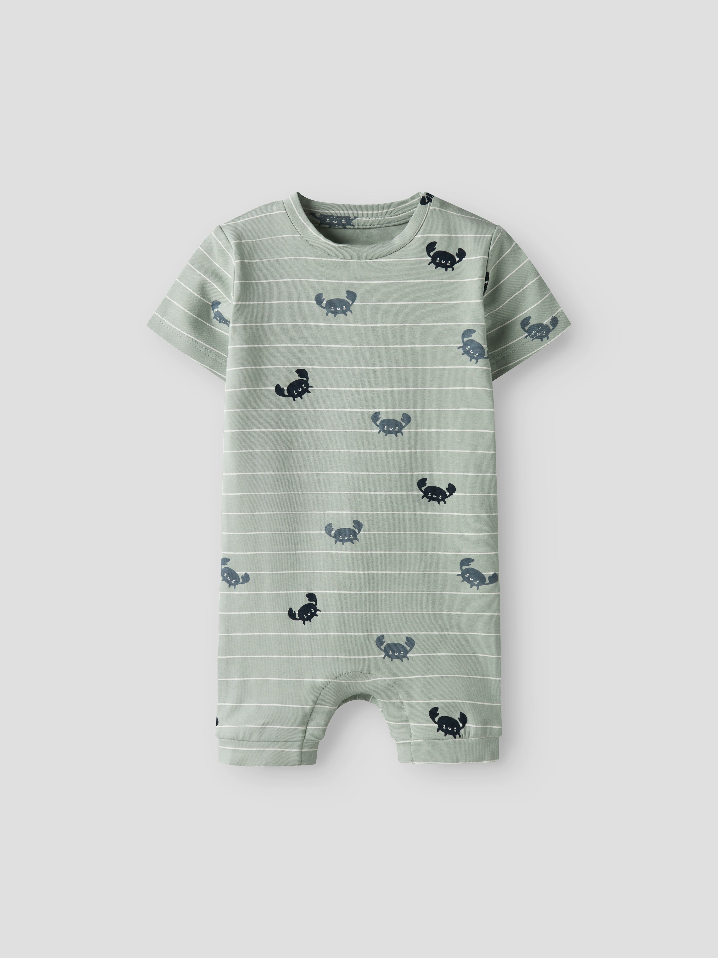 Ranita/Pijama Cangrejos Rayas Verde