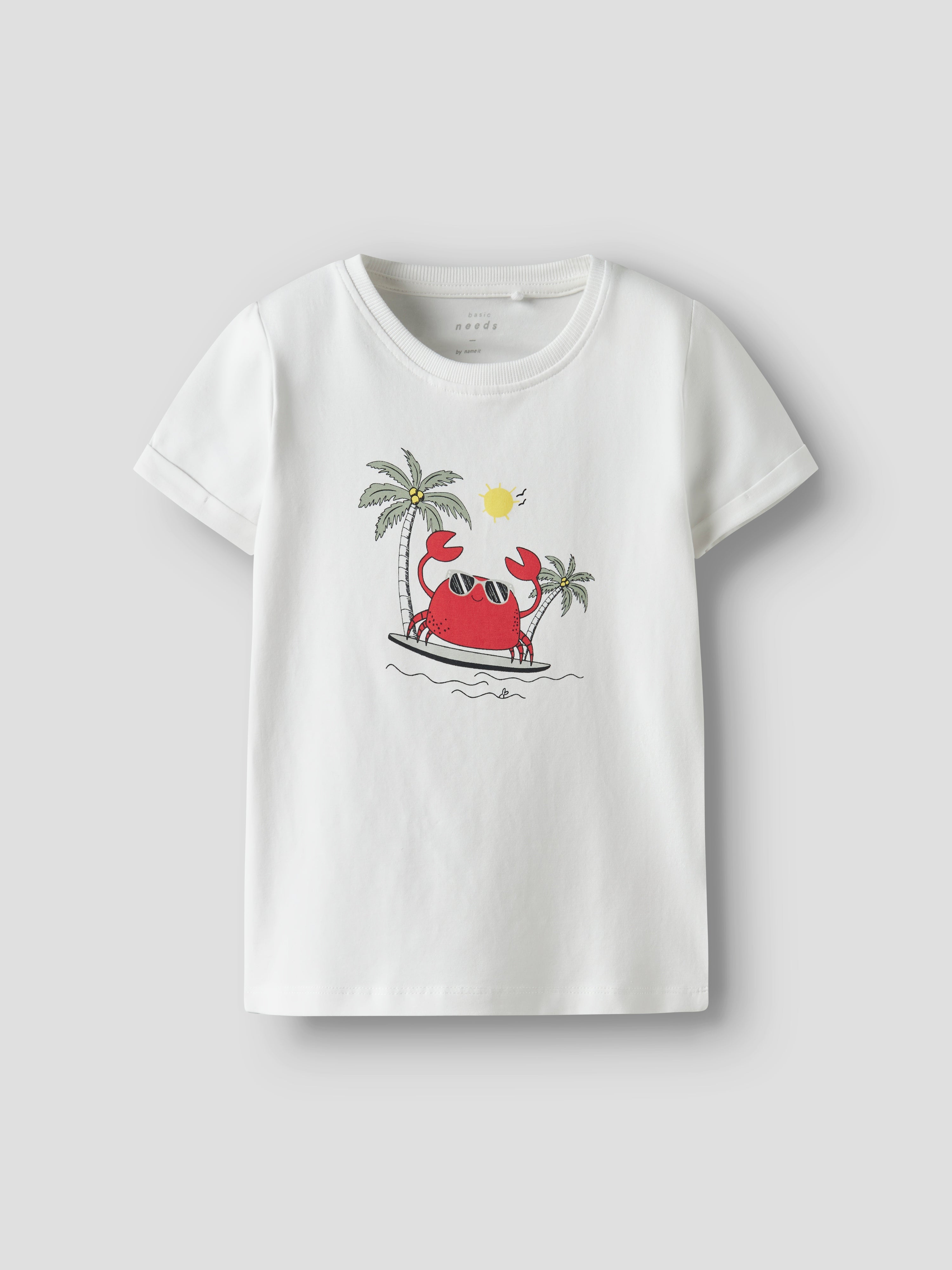 Camiseta Cangrejo Palmeras Blanca