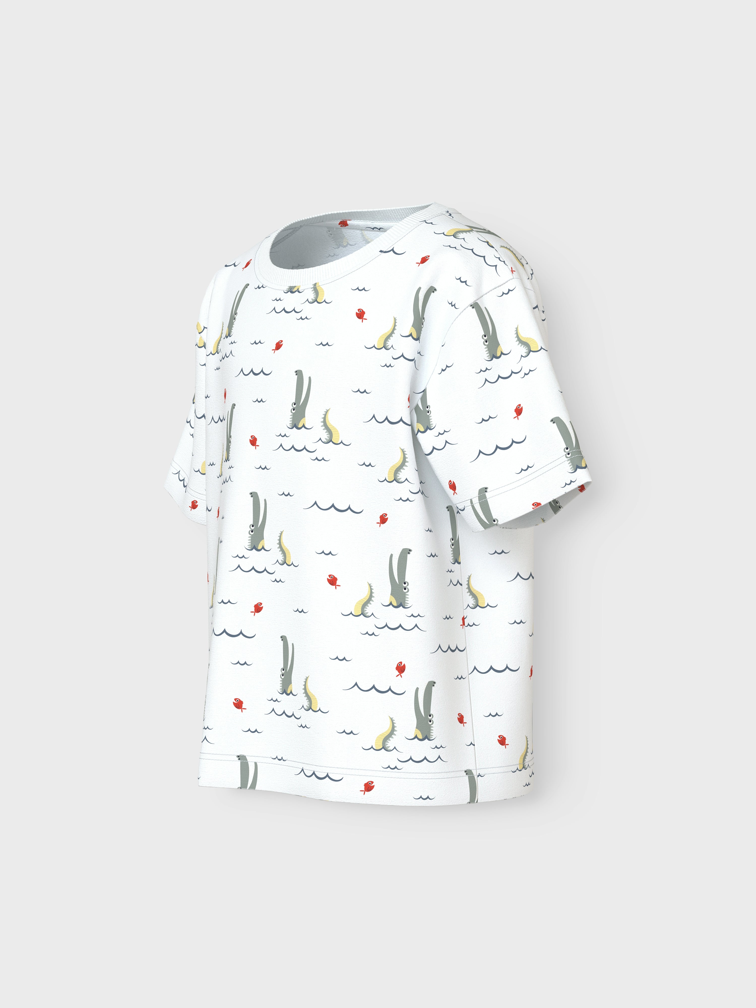 Camiseta Cocodrilo Blanca