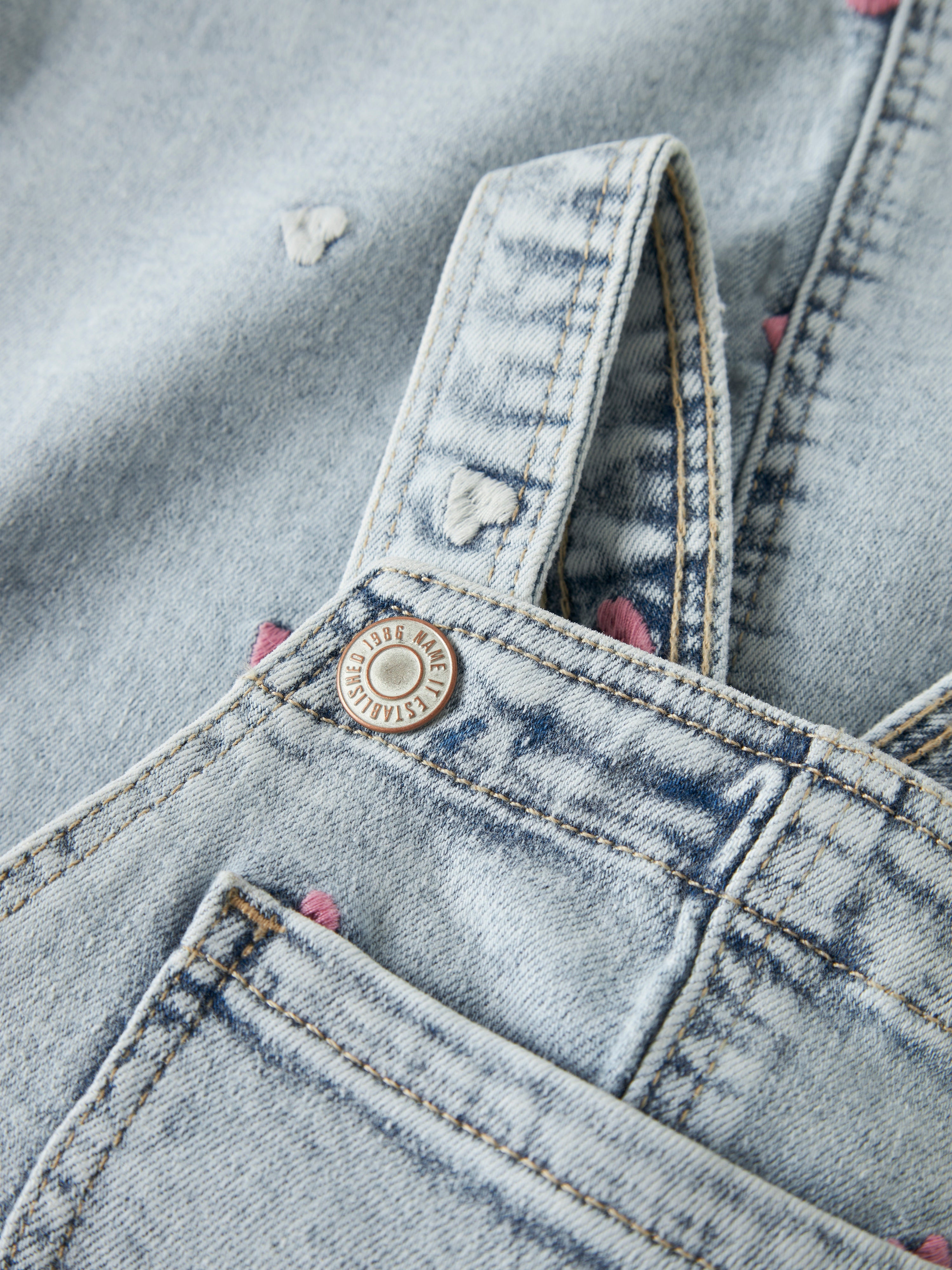 Vestido Denim Corazones Mini