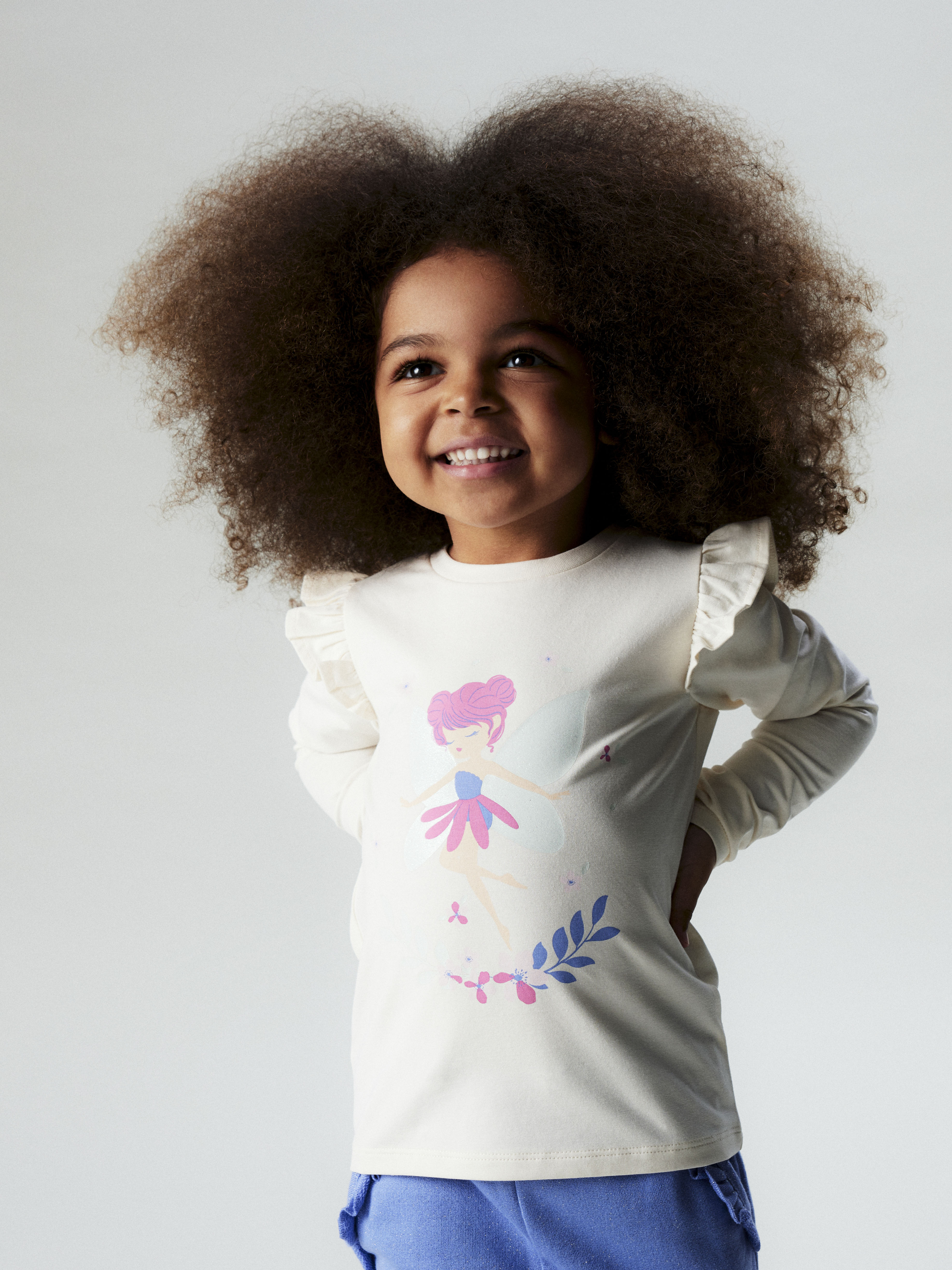Camiseta Volantes Mini Crudo
