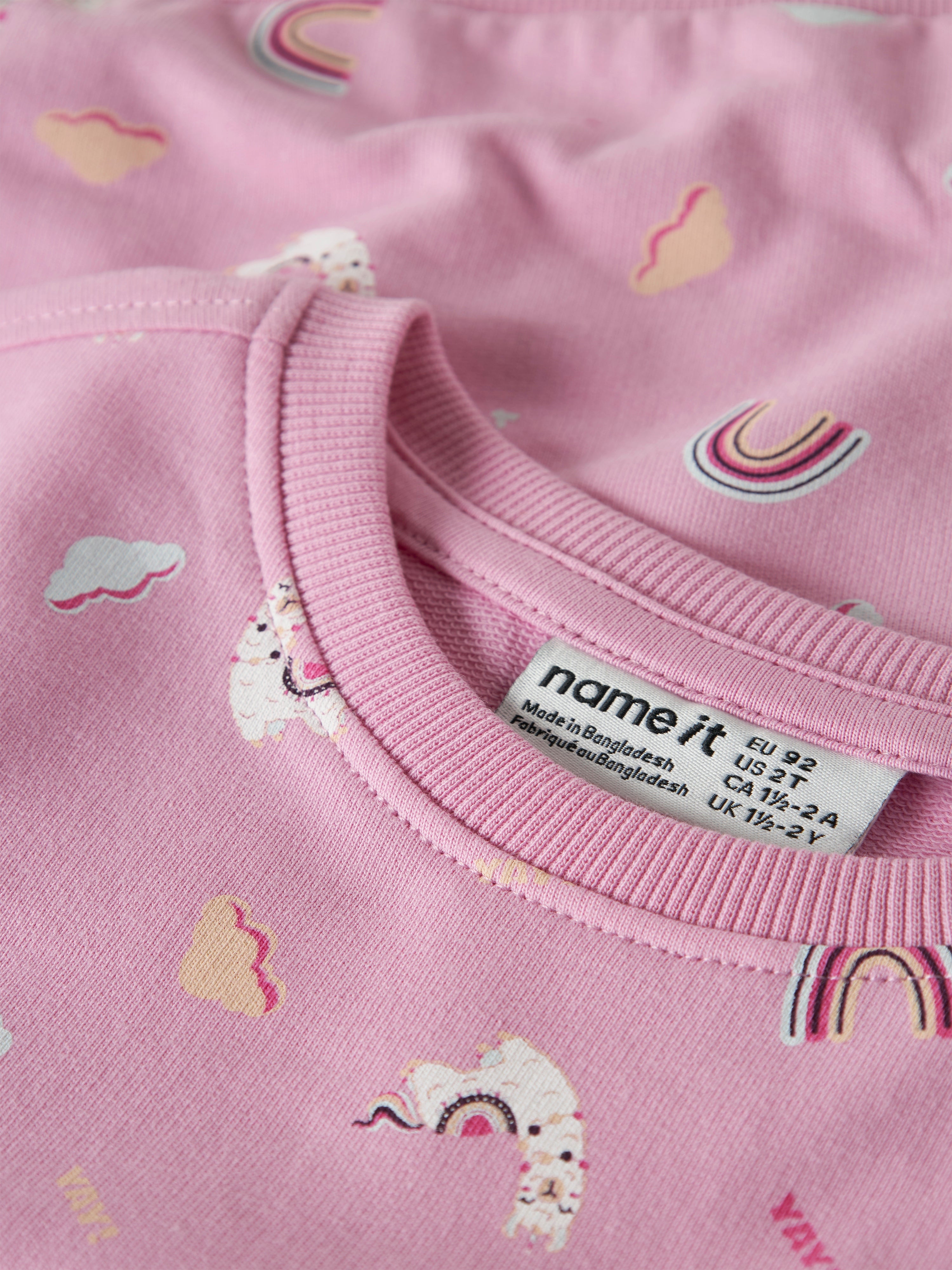 Sudadera Arcoíris Rosa Mini