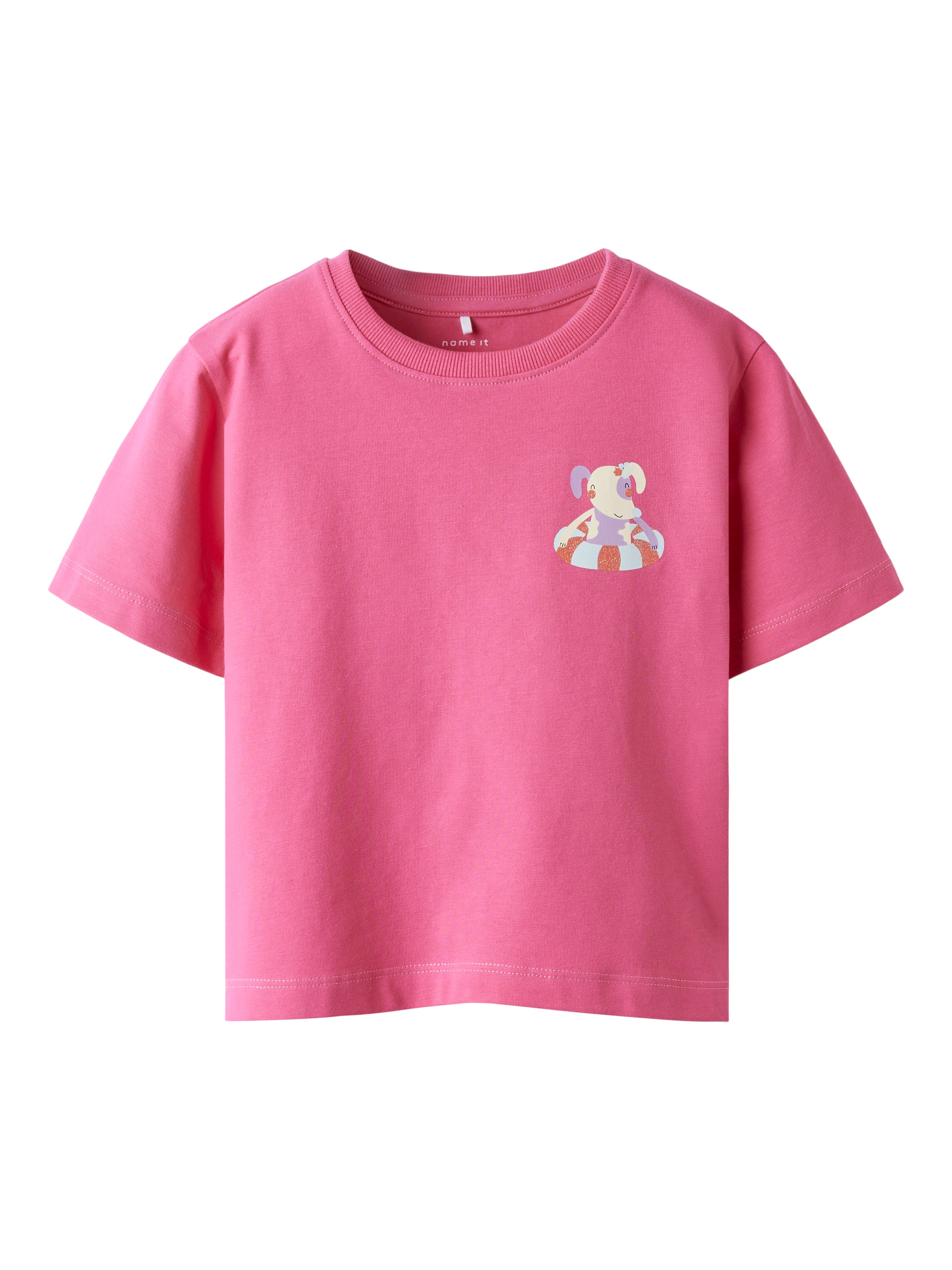 Camiseta Perro Flotador Fucsia Mini