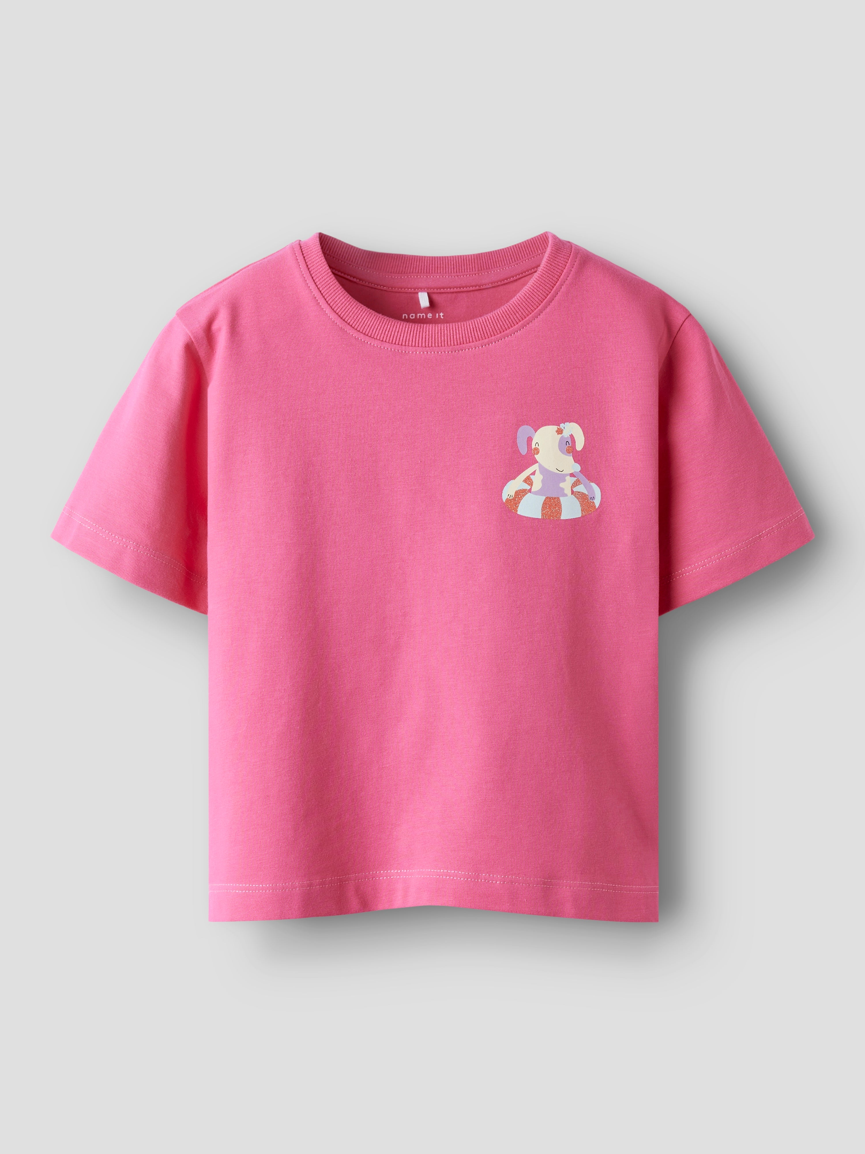 Camiseta Perro Flotador Fucsia Mini
