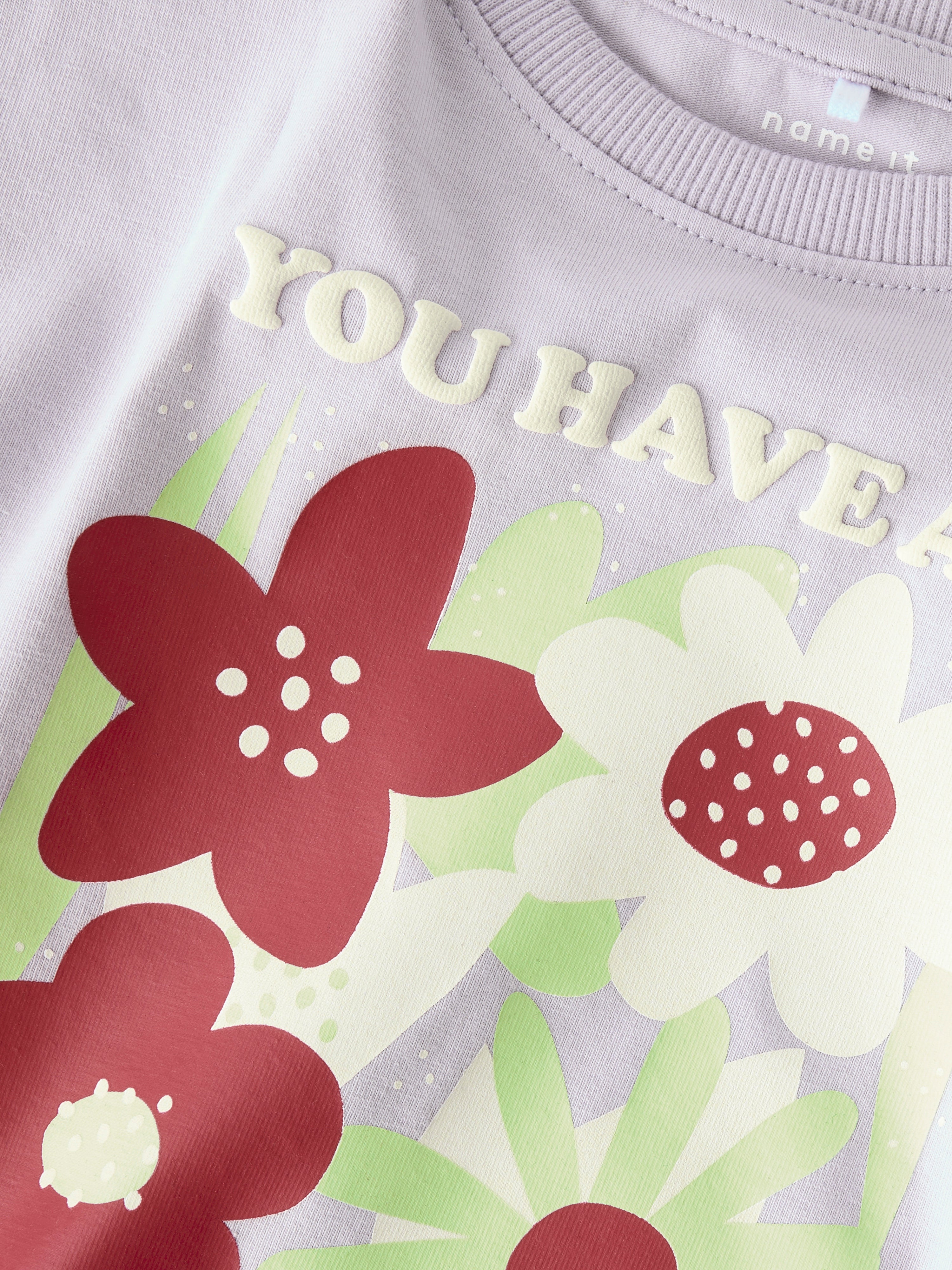 Camiseta Lila Flores Mini