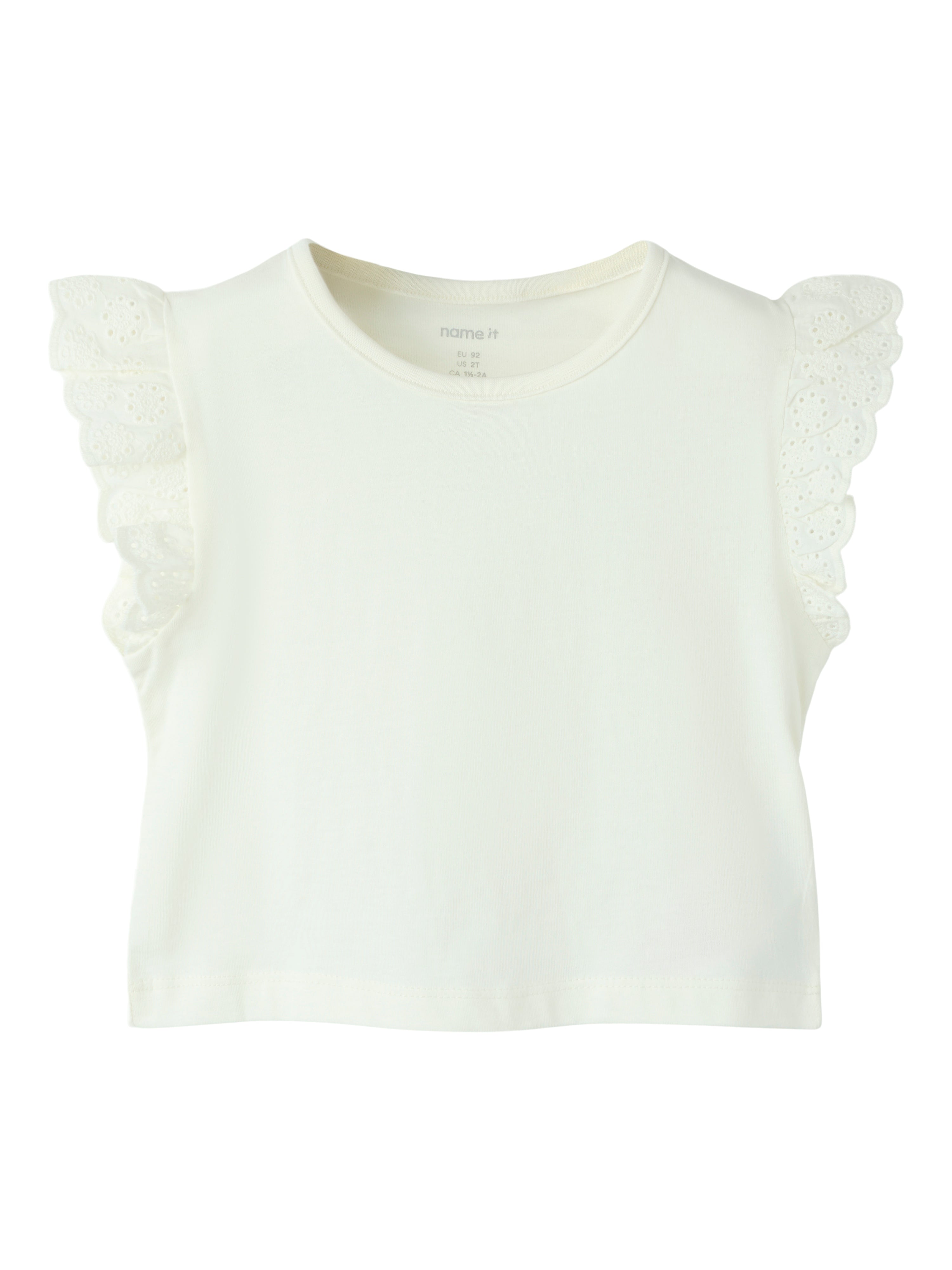 Camiseta Crudo Volante Bordado Mini