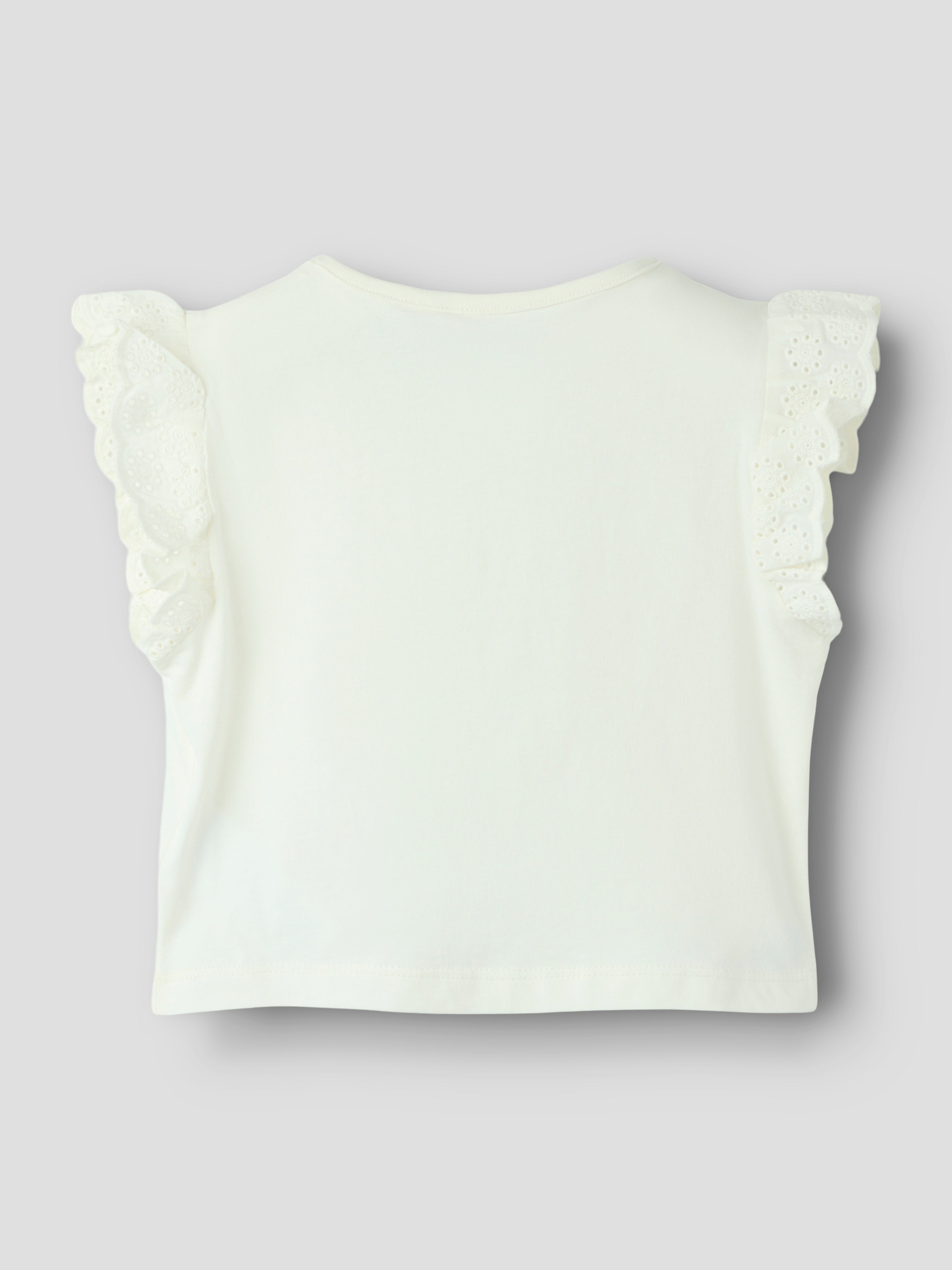 Camiseta Crudo Volante Bordado Mini