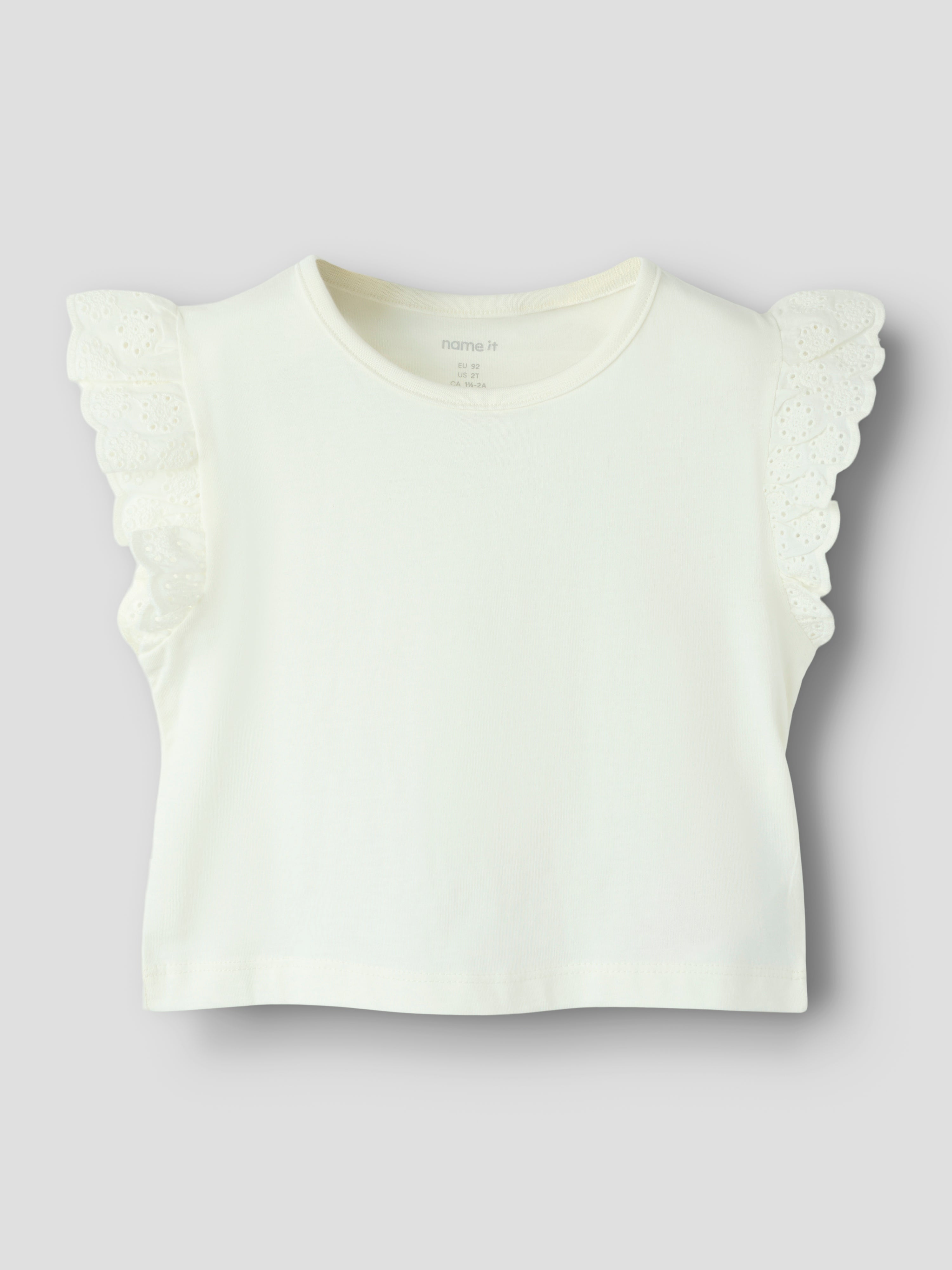 Camiseta Crudo Volante Bordado Mini