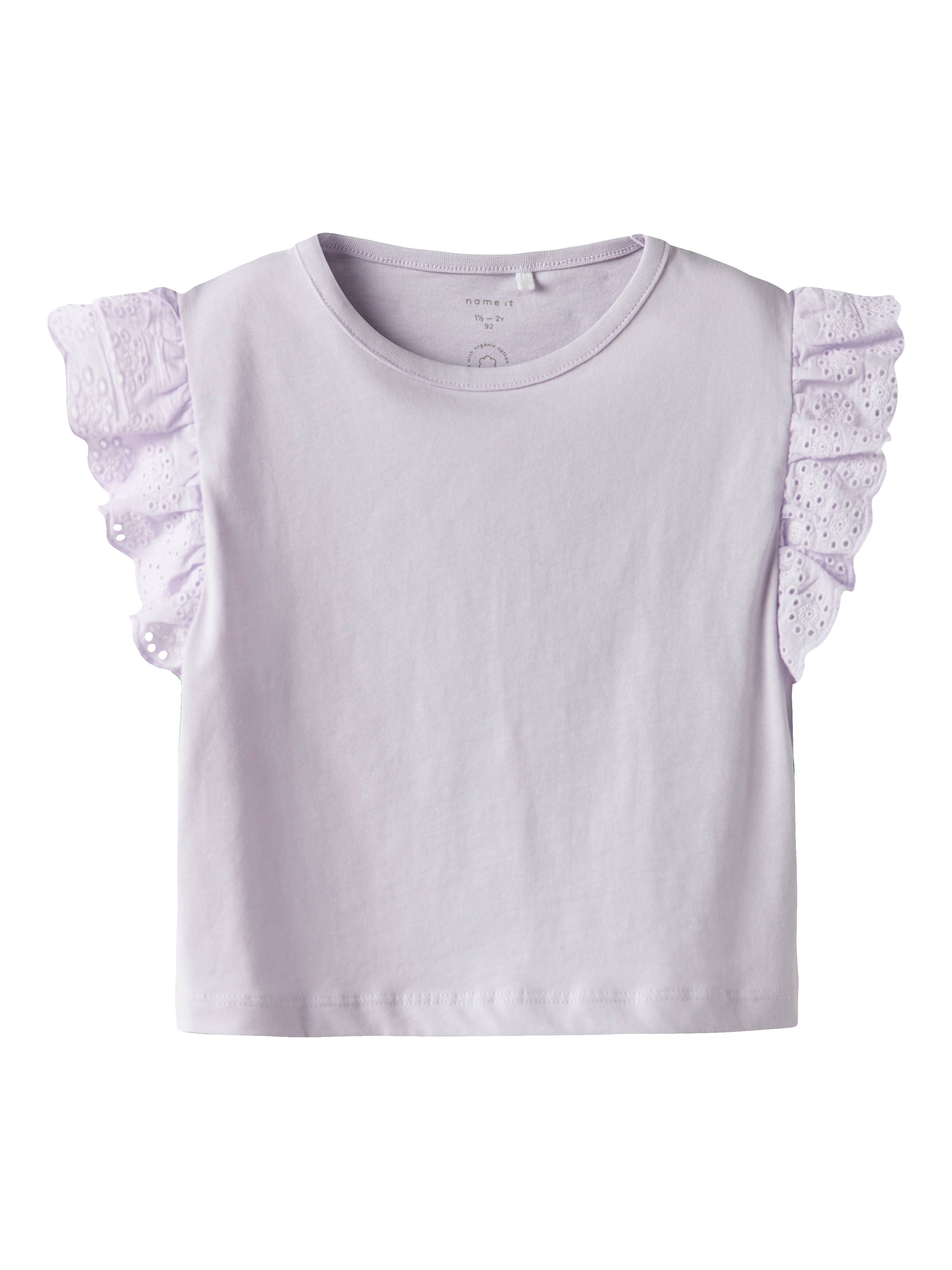 Camiseta Lila Volante Bordado Mini