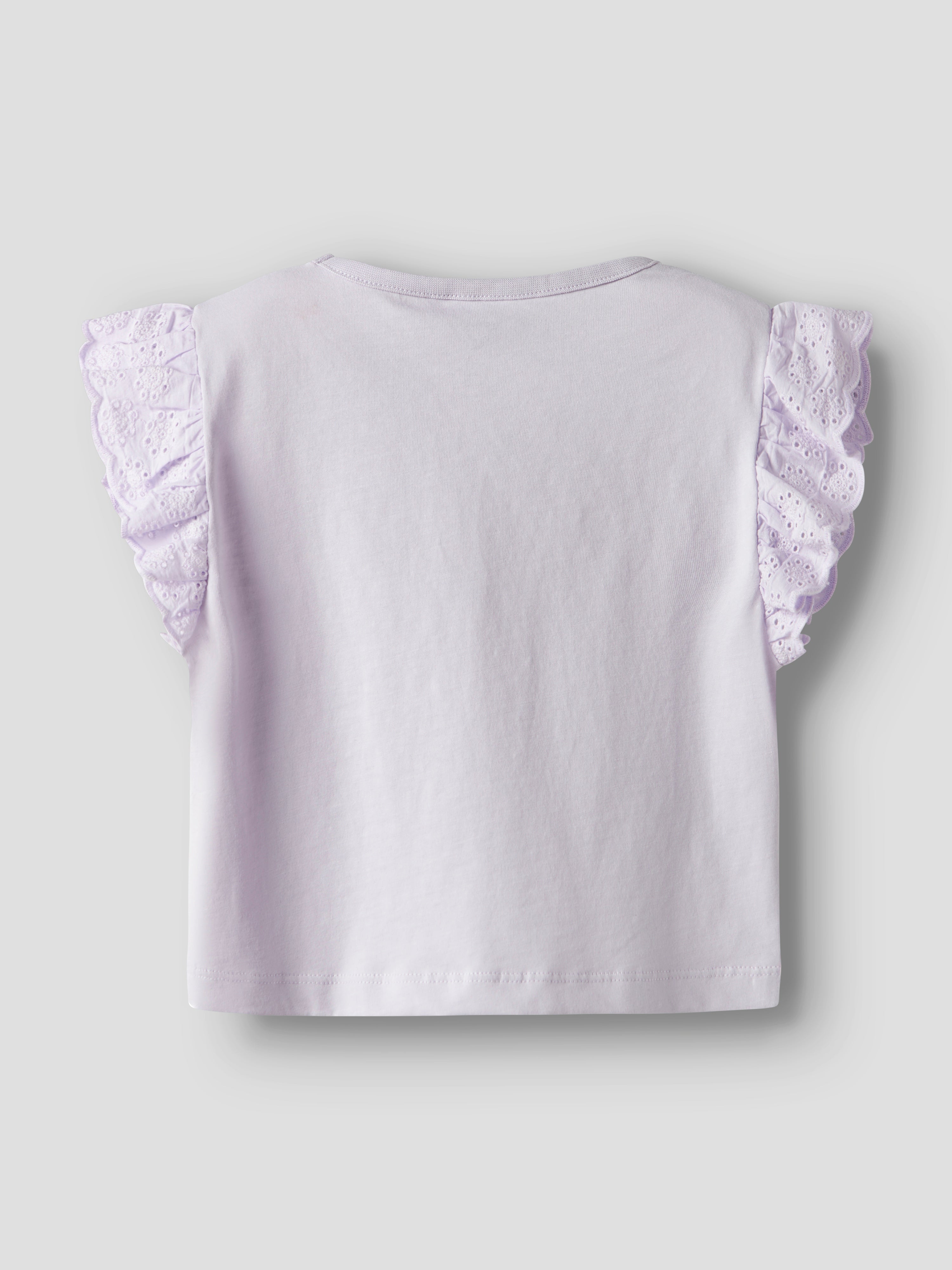 Camiseta Lila Volante Bordado Mini