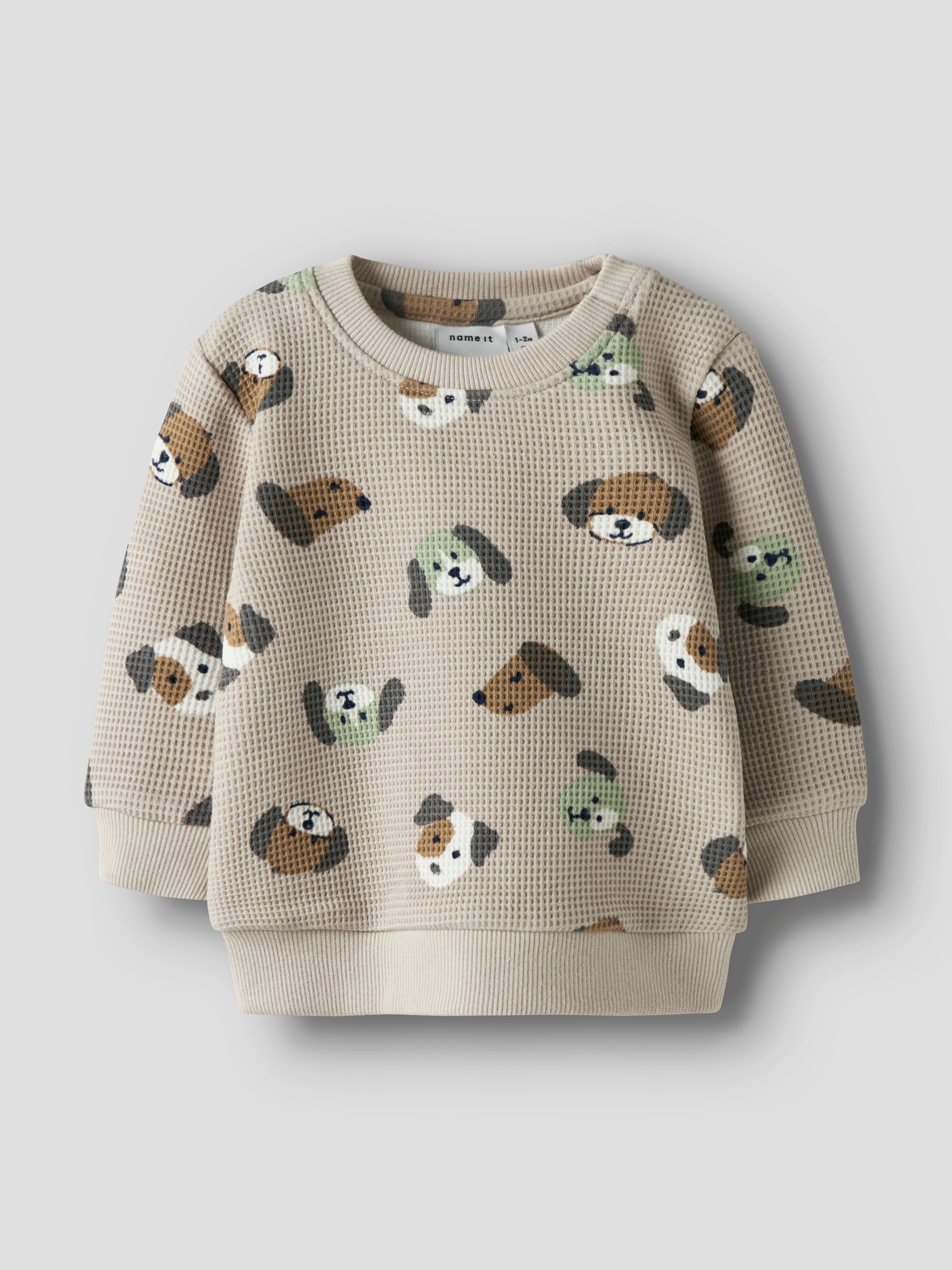 Sudadera Perritos Beige Bebé