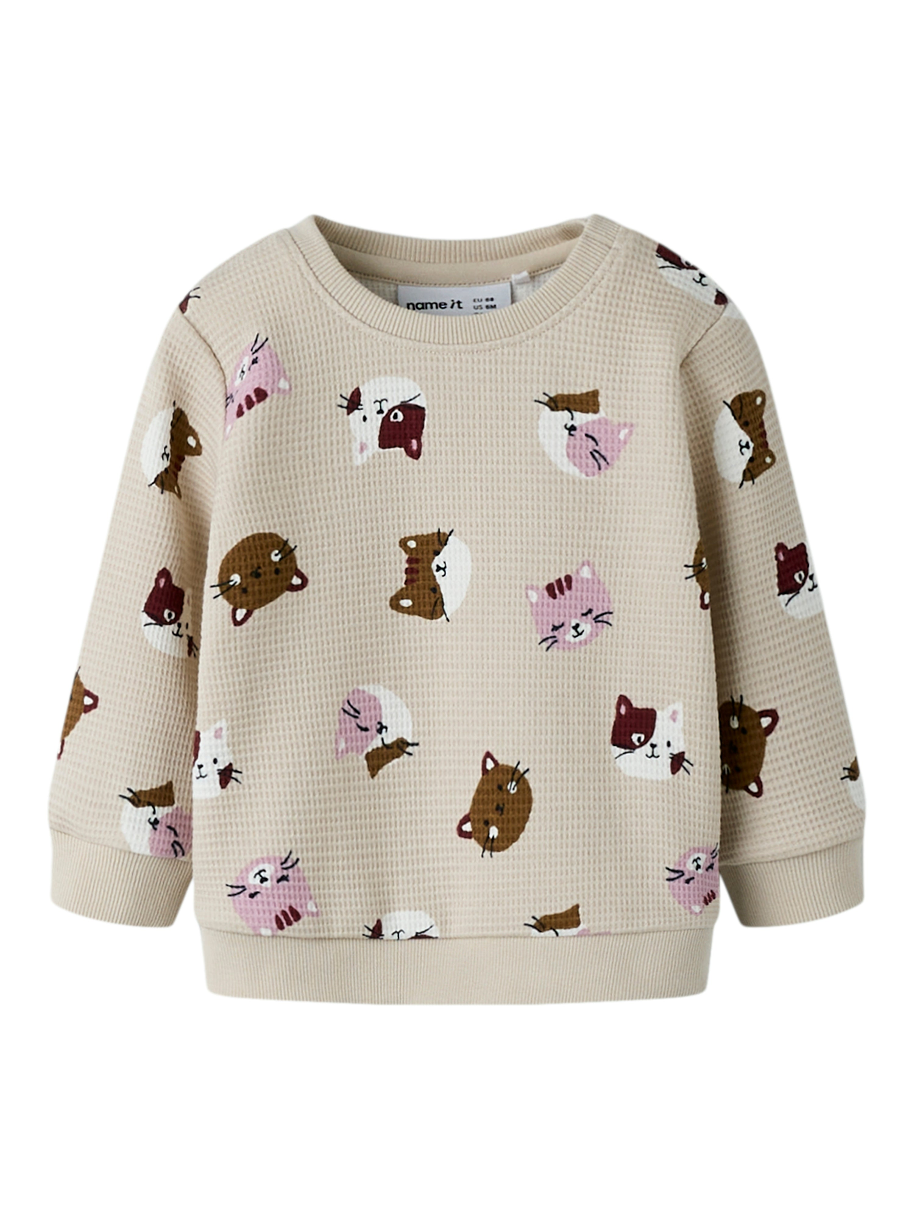 Sudadera Gatitos Beige Bebé