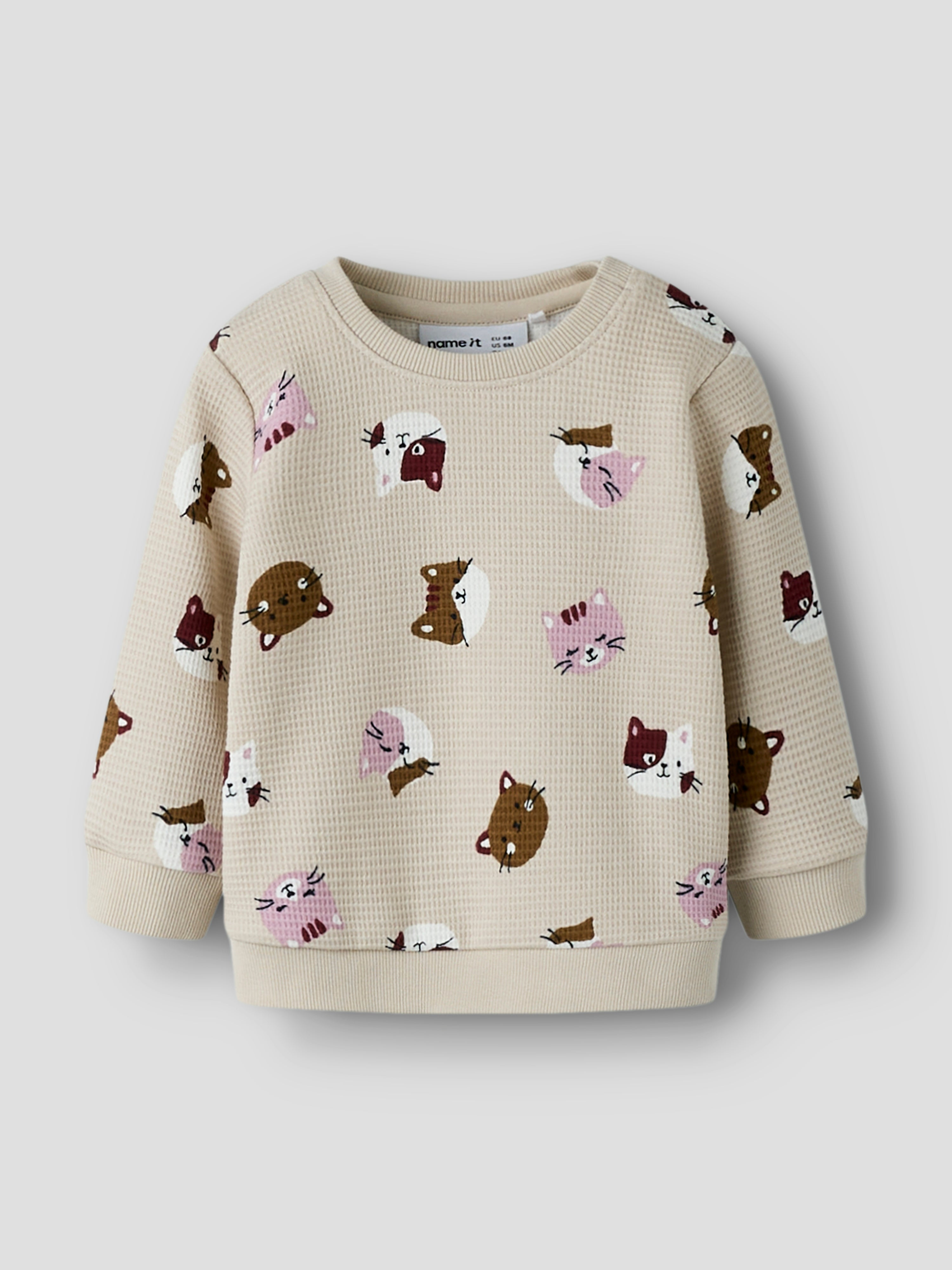 Sudadera Gatitos Beige Bebé