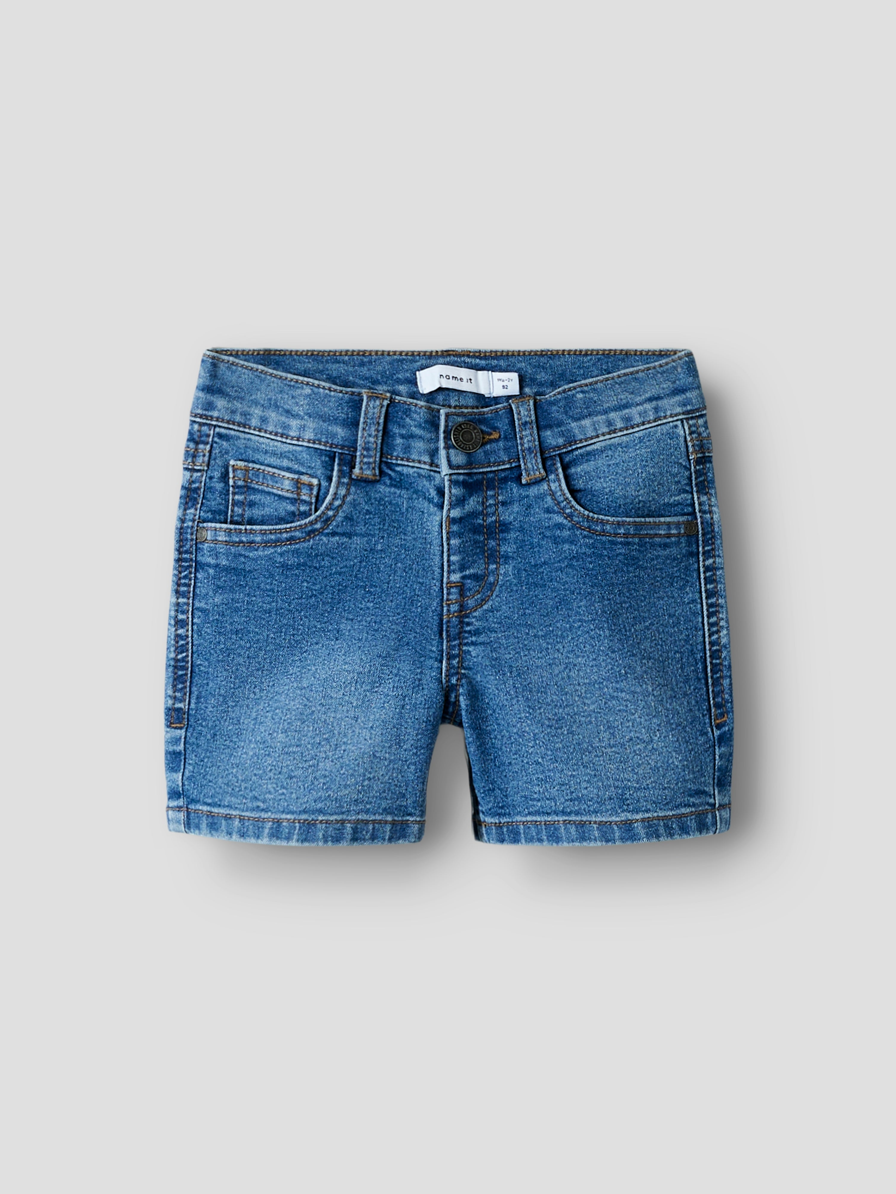 Short Medium Blue Mini Girl