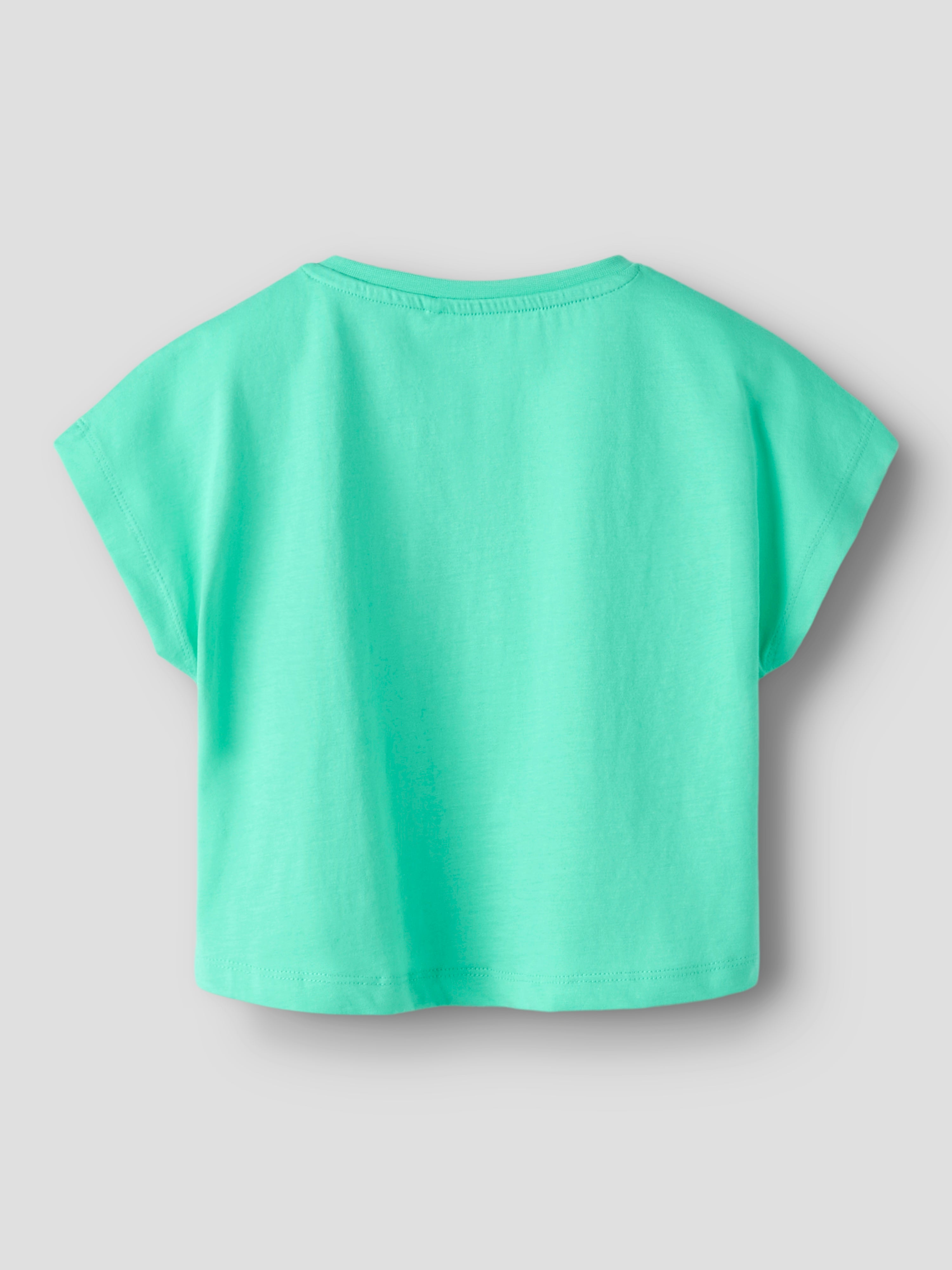 Camiseta Summer Turquesa Crop