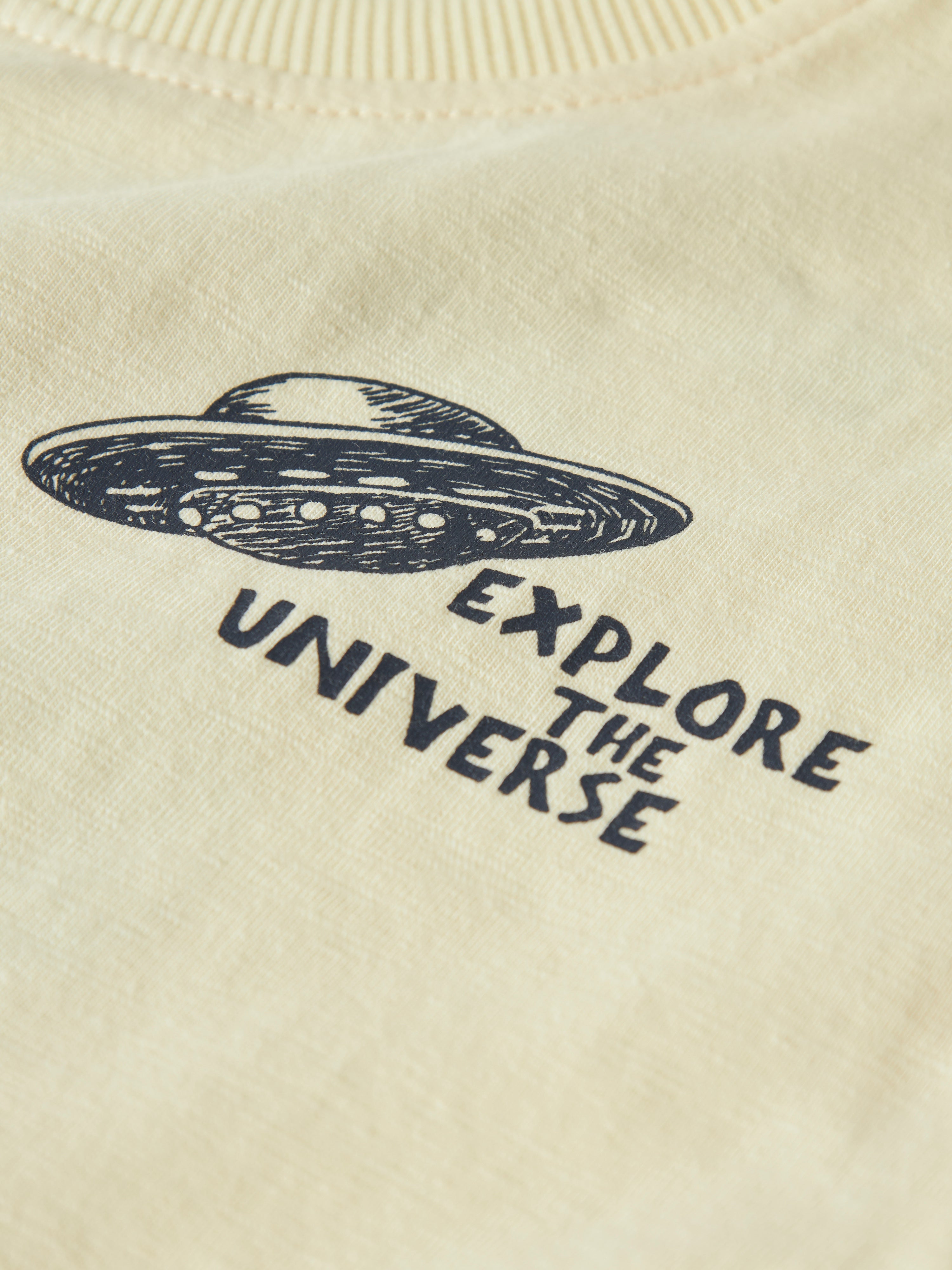 Camiseta Espacio Amarilla Mini