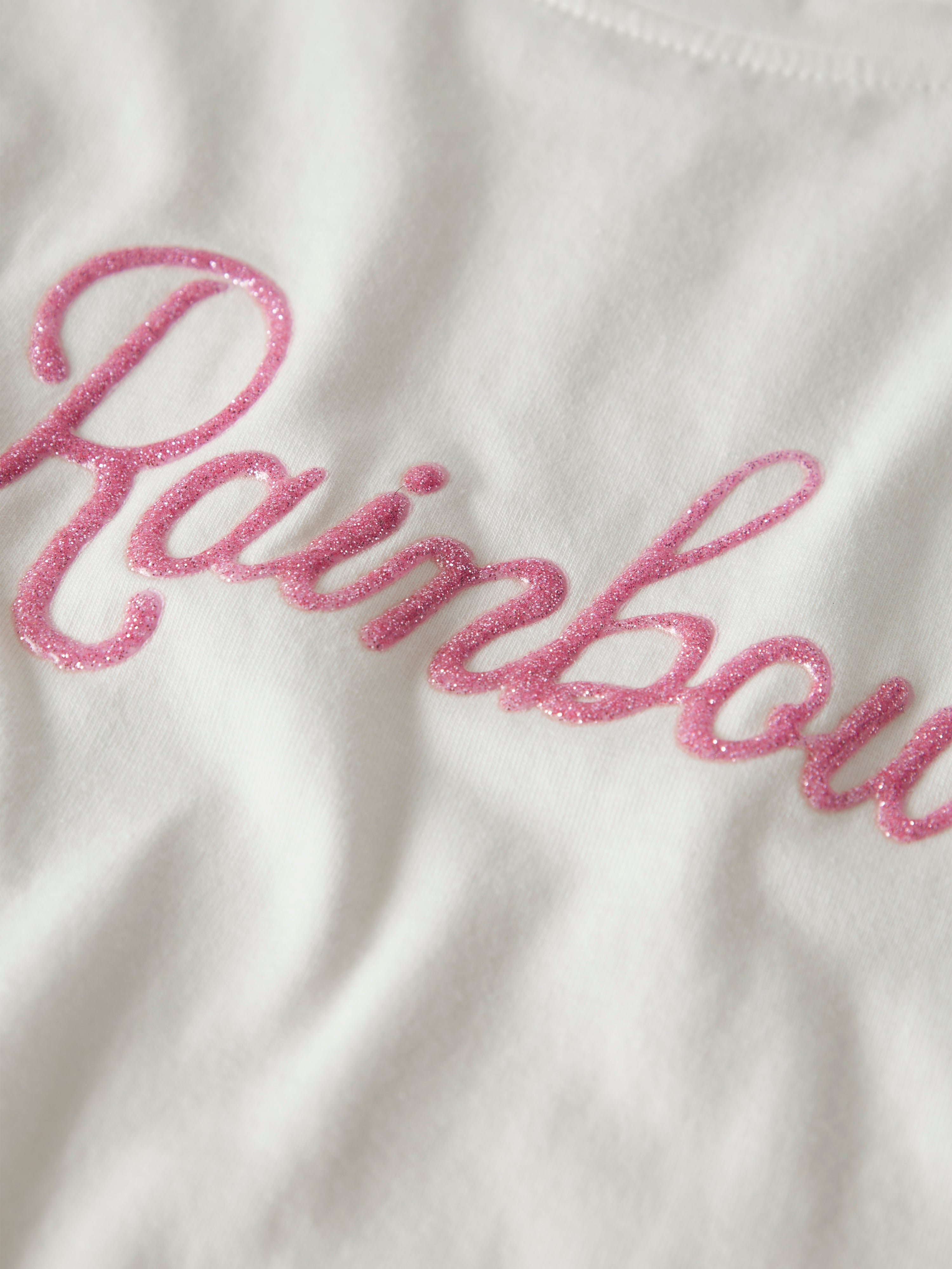 Camiseta Rainbow Volantes Blanca