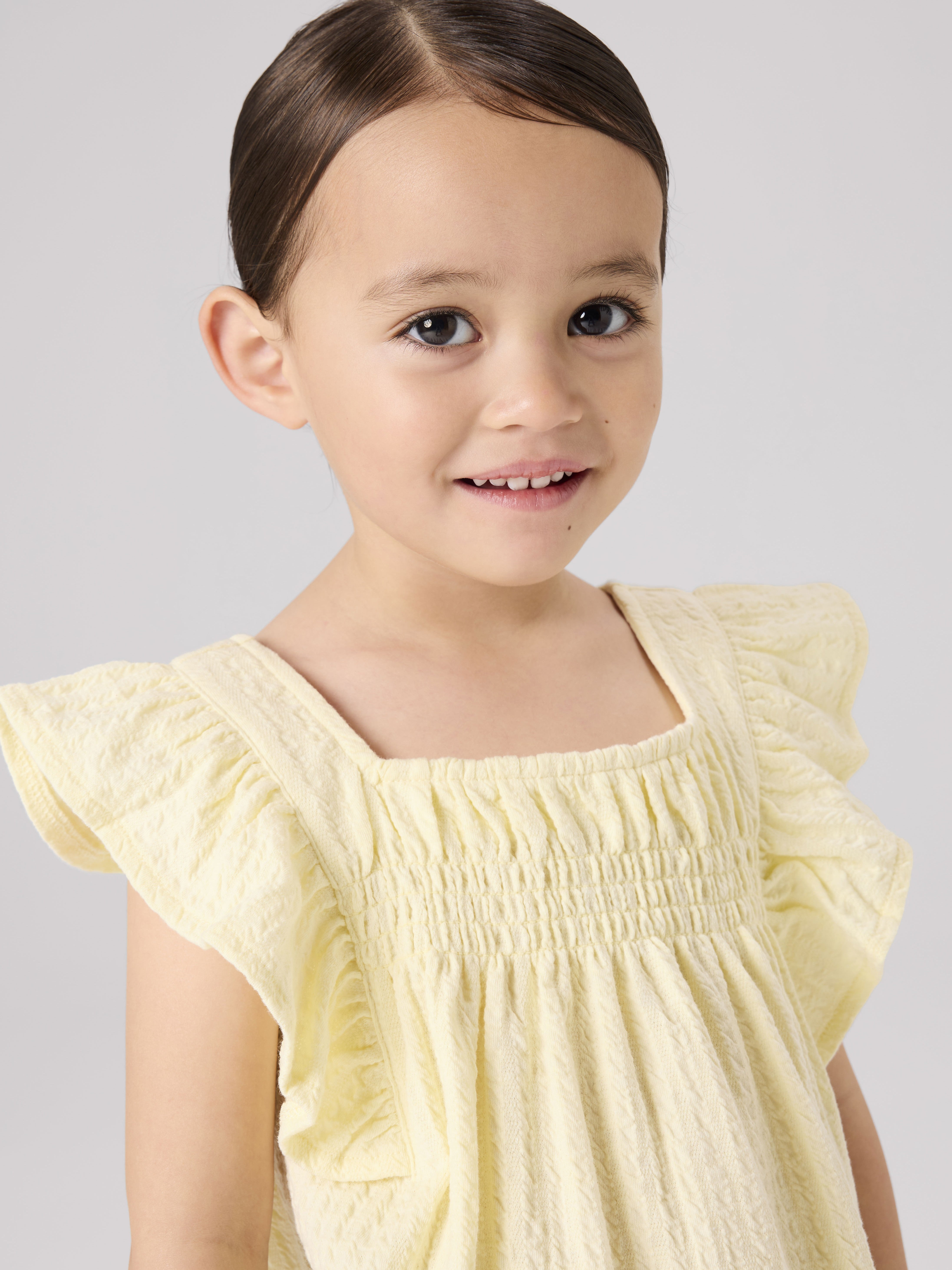 Blusa Volantes Amarilla Mini
