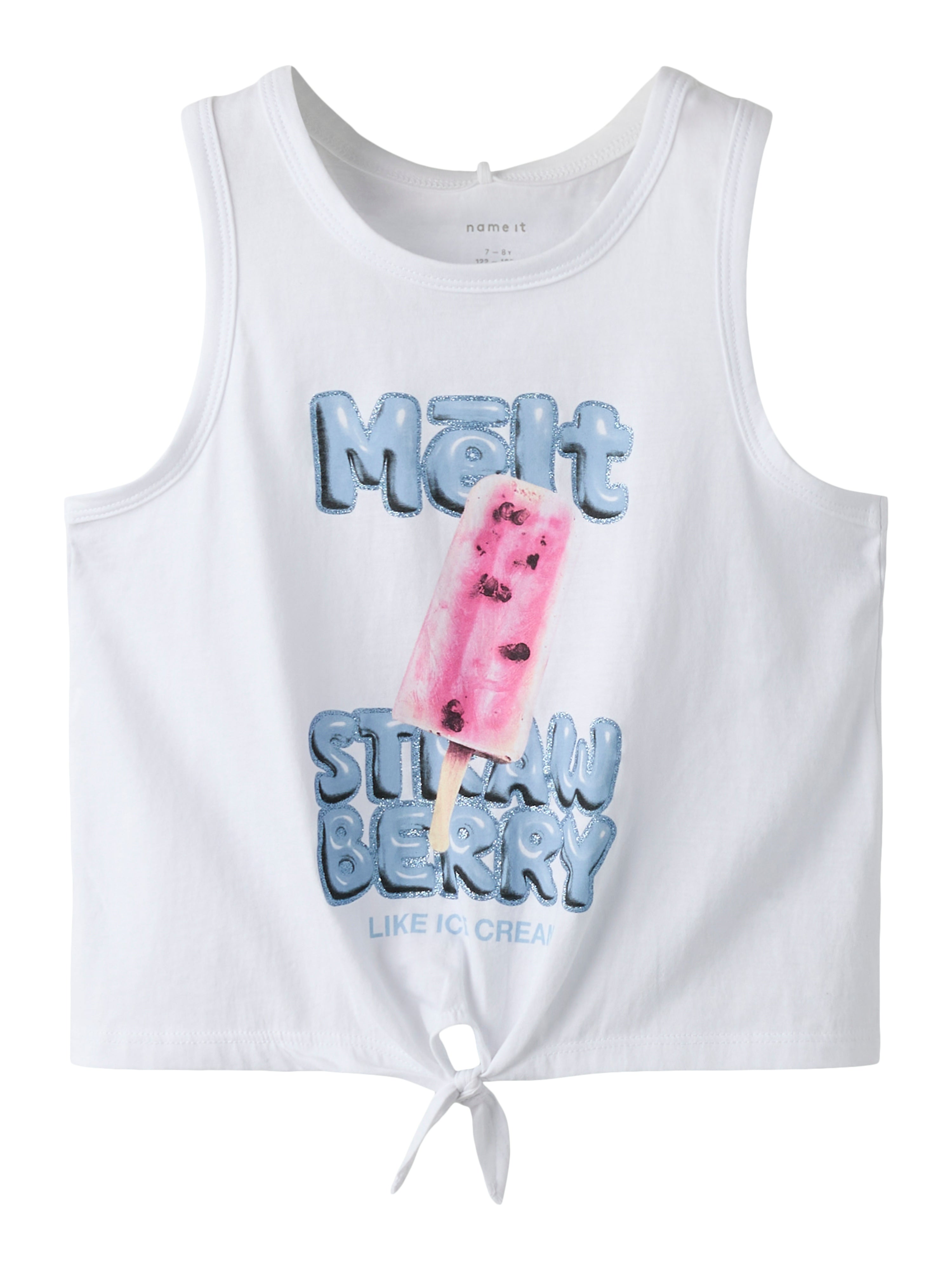 Top Helado Nudo Blanco Kid