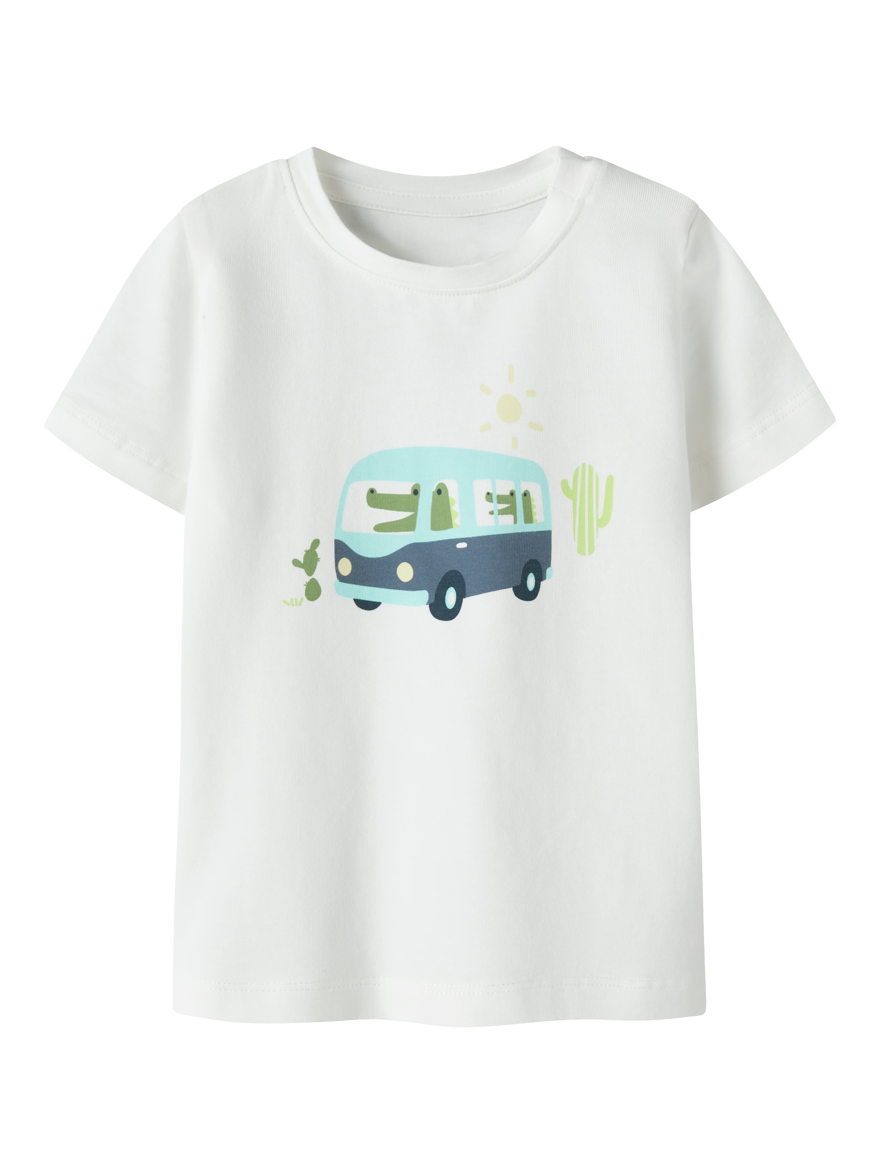 Camiseta Blanca Bus Cocodrilo Bebé