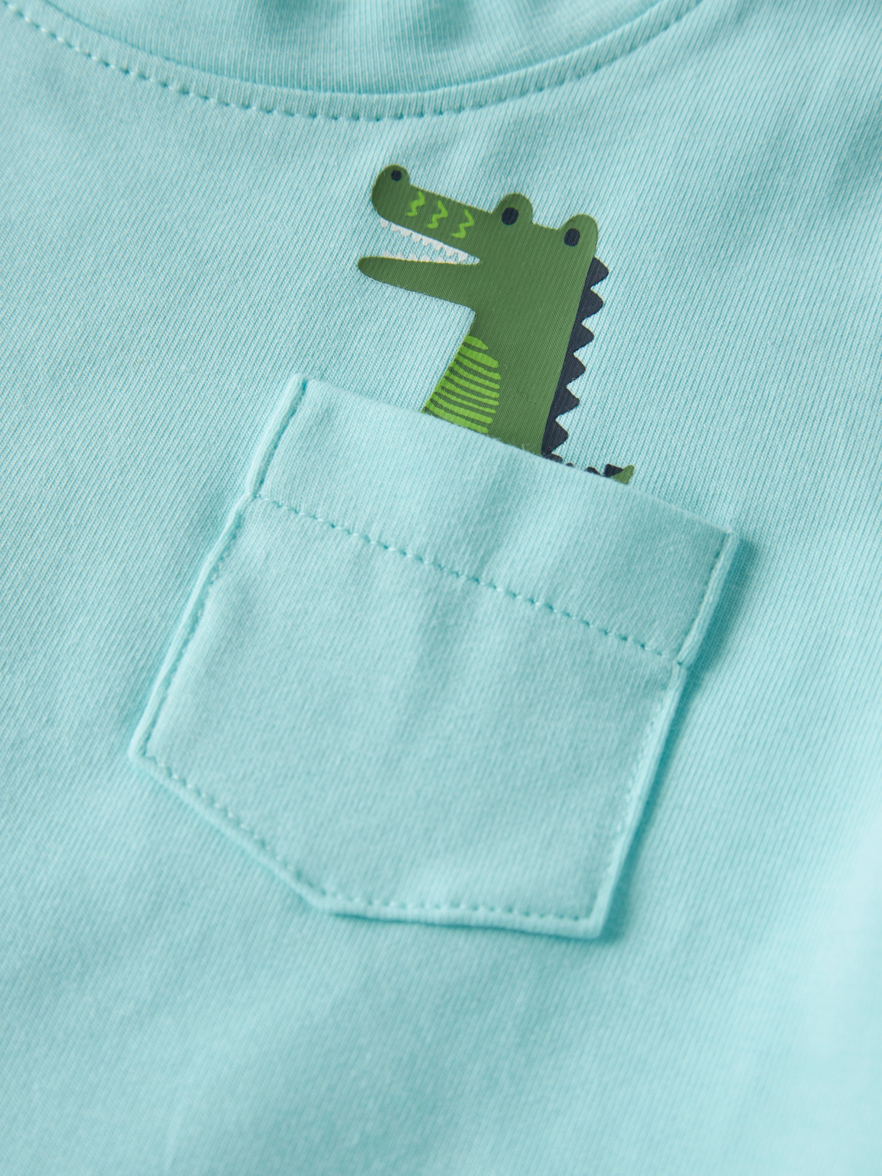 Camiseta Cocodrilo Turquesa Bebé