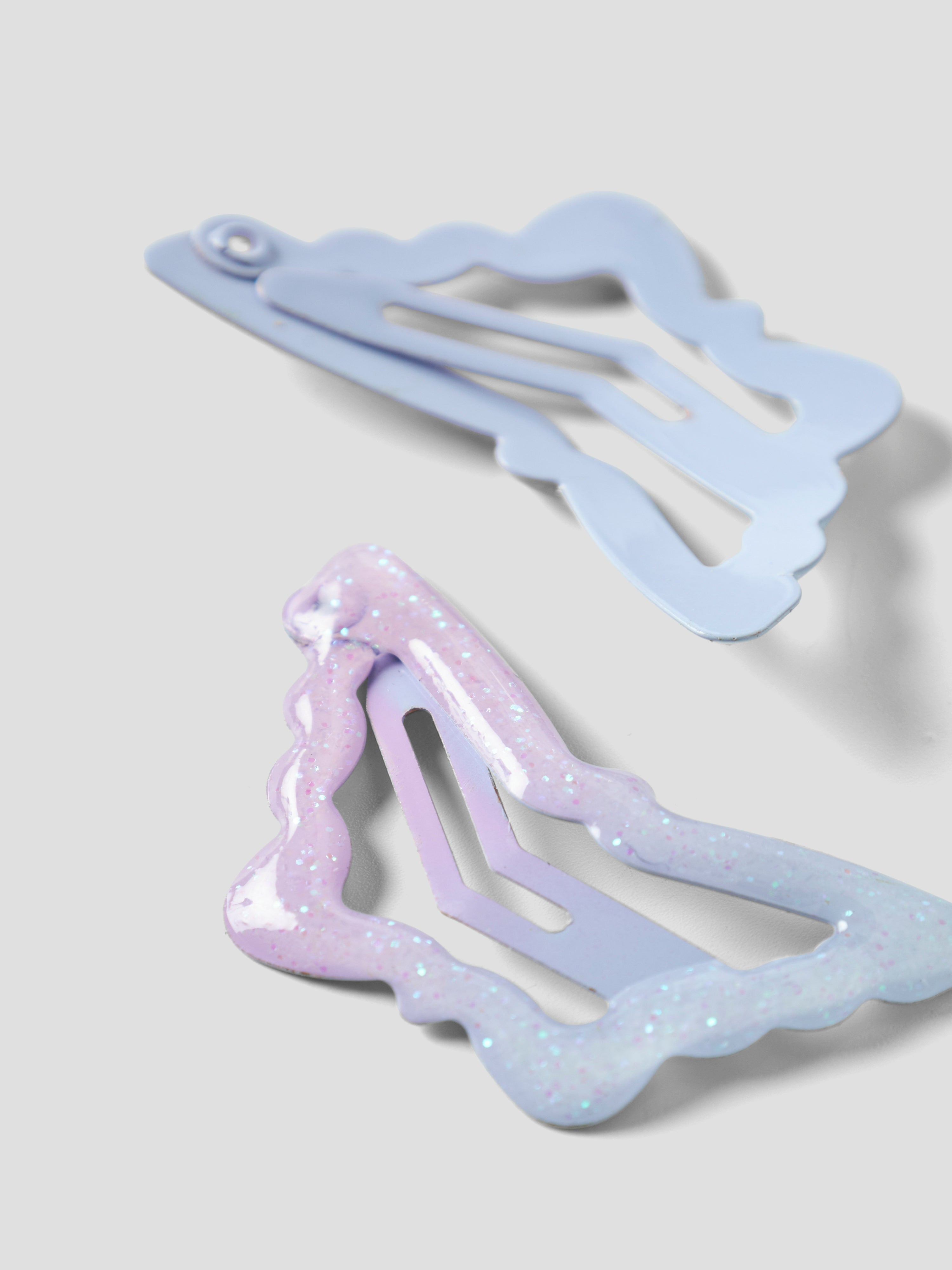 Pack 2 Clips Bicolor Lila