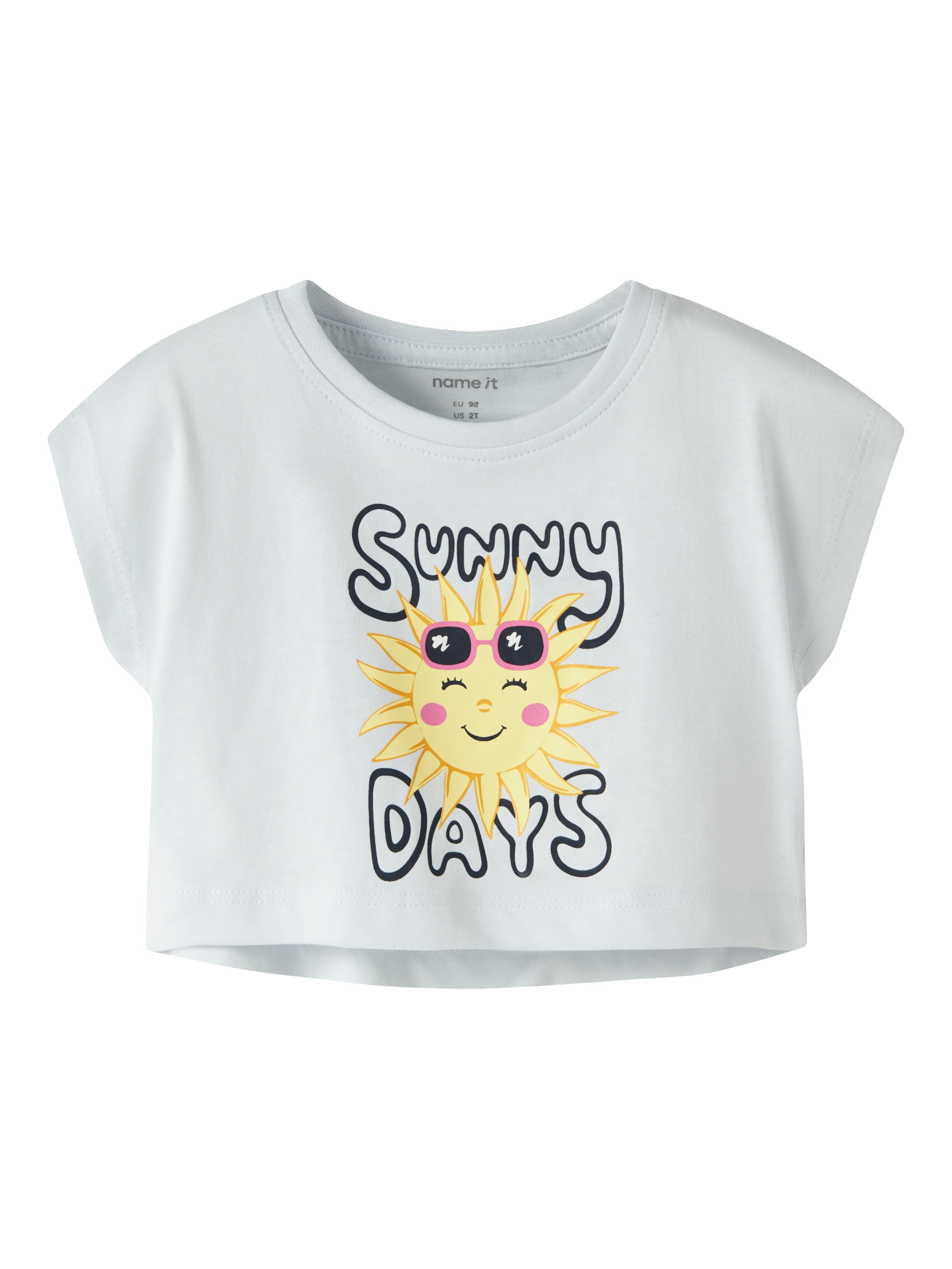 Camiseta Crop Sol Azul