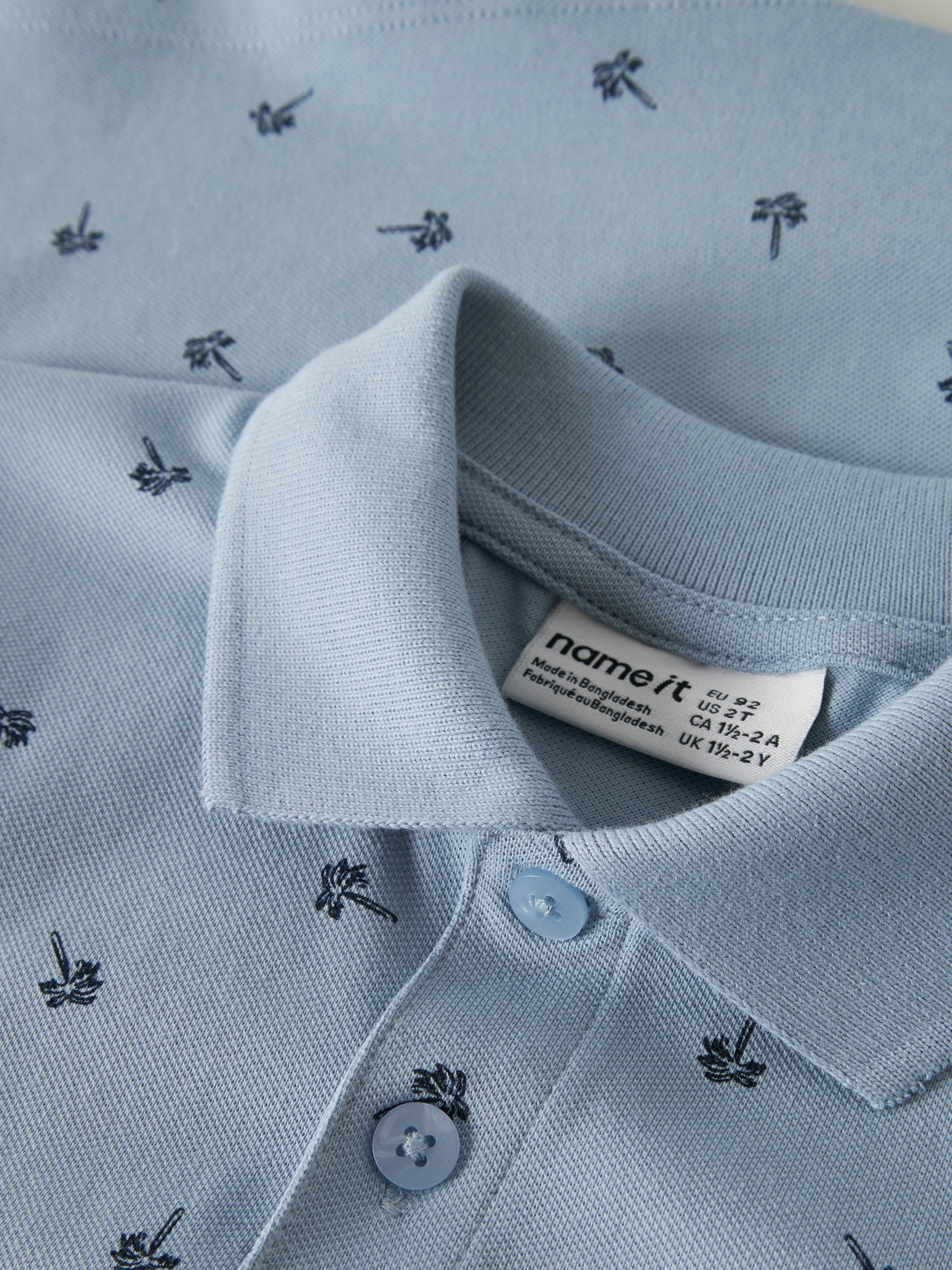 Polo Palmeras Azul Mini