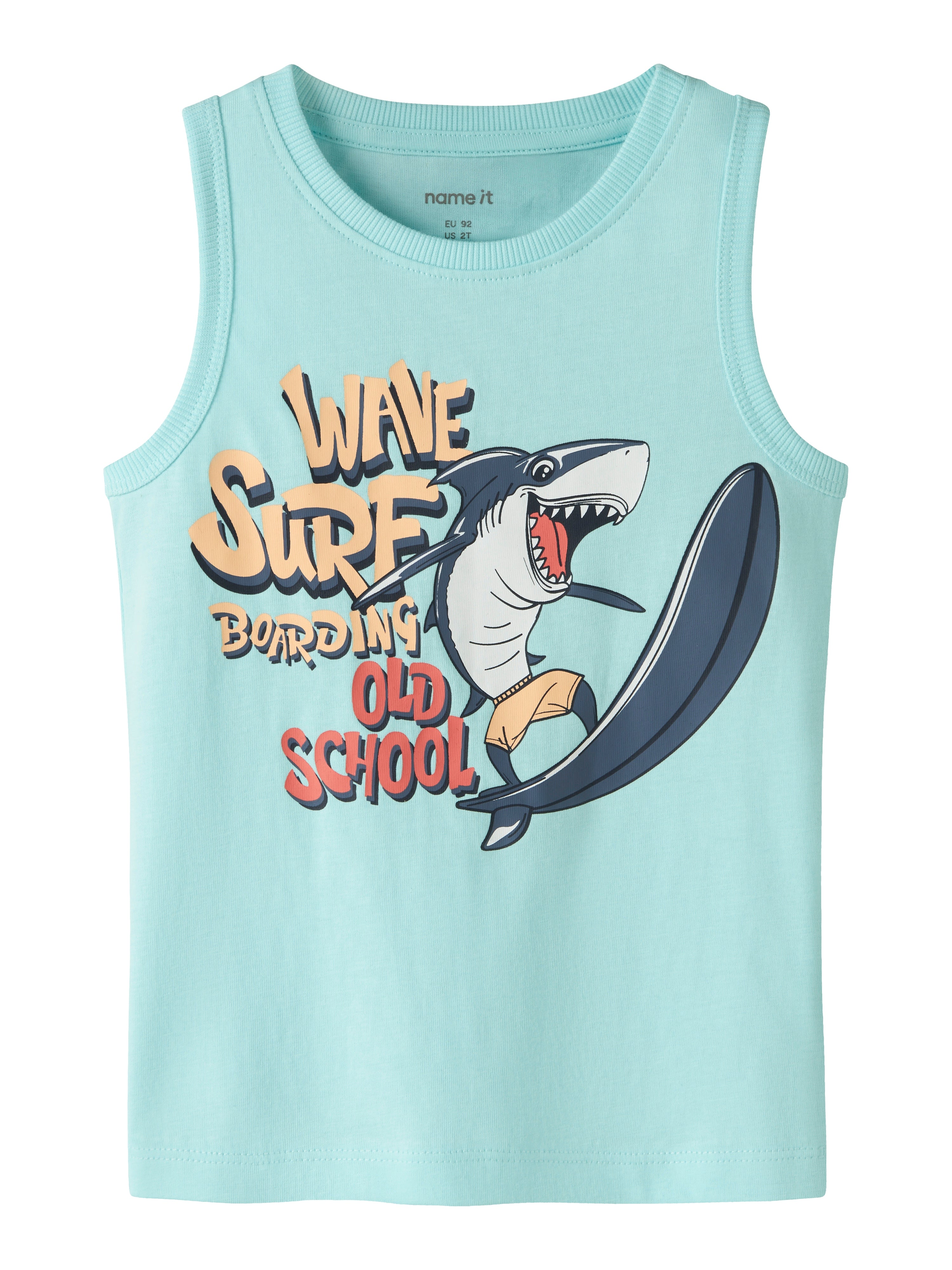 Camiseta Tirantes Turquesa Shark Surf