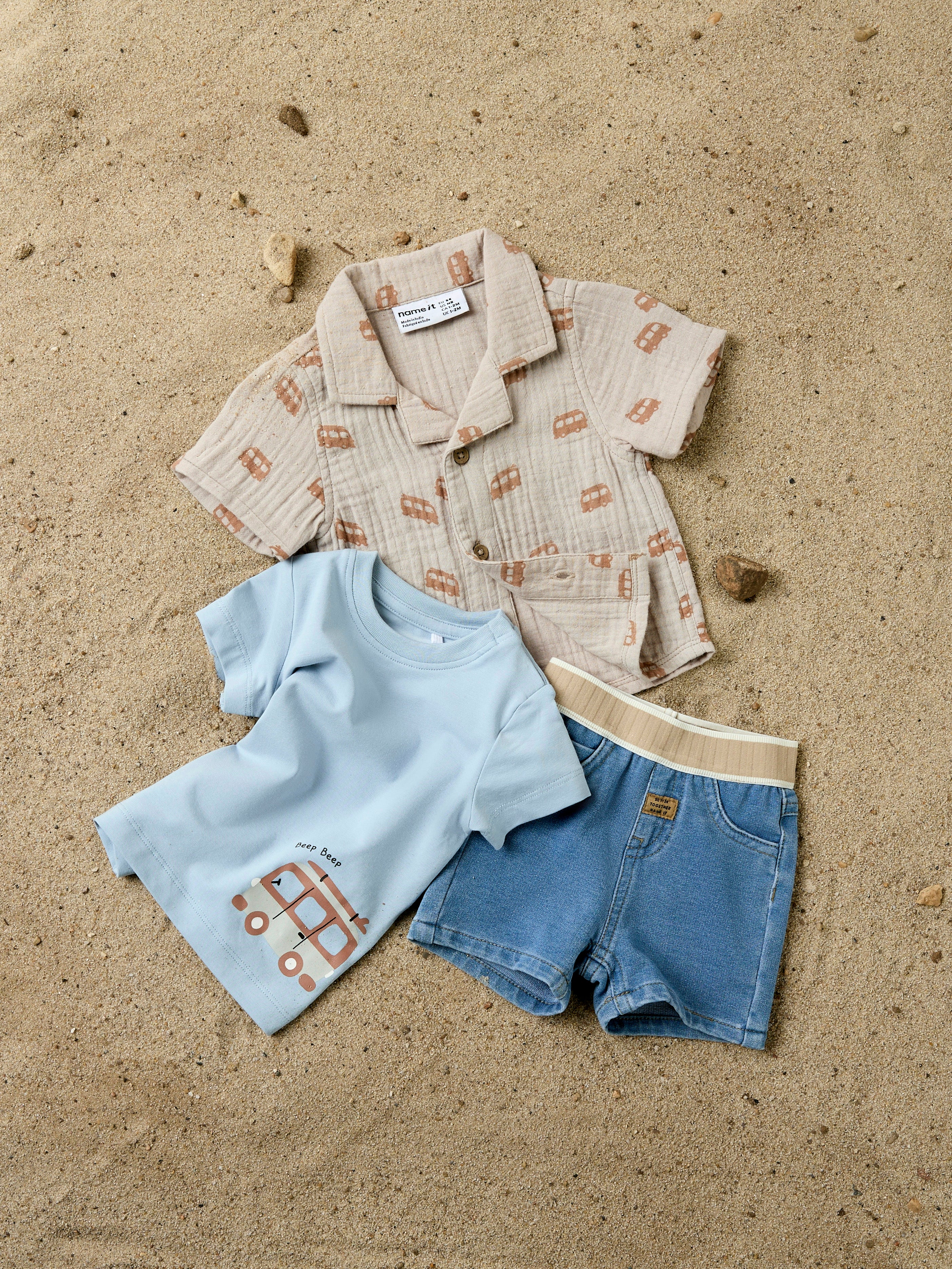 Camisa Caravanas Begie Bebé