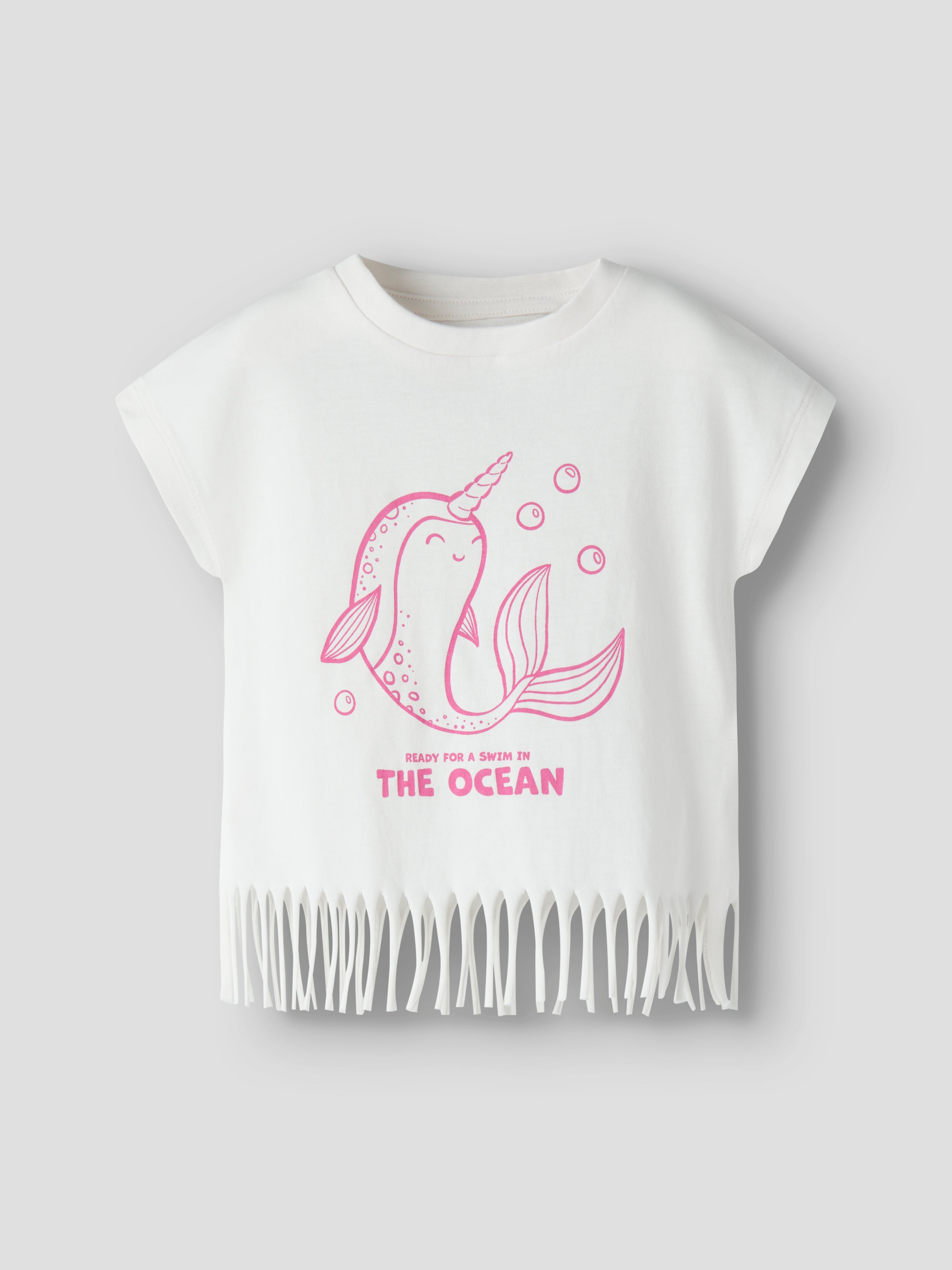Camiseta Sirena Flecos Crudo Mini